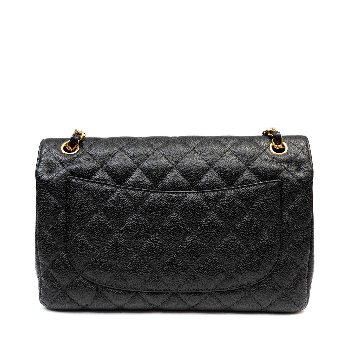 Chanel Black Caviar Jumbo Classic with Gold Hardware