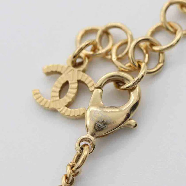 Chanel Perfume Bottle GP Rhinestone Faux Pearl Necklace