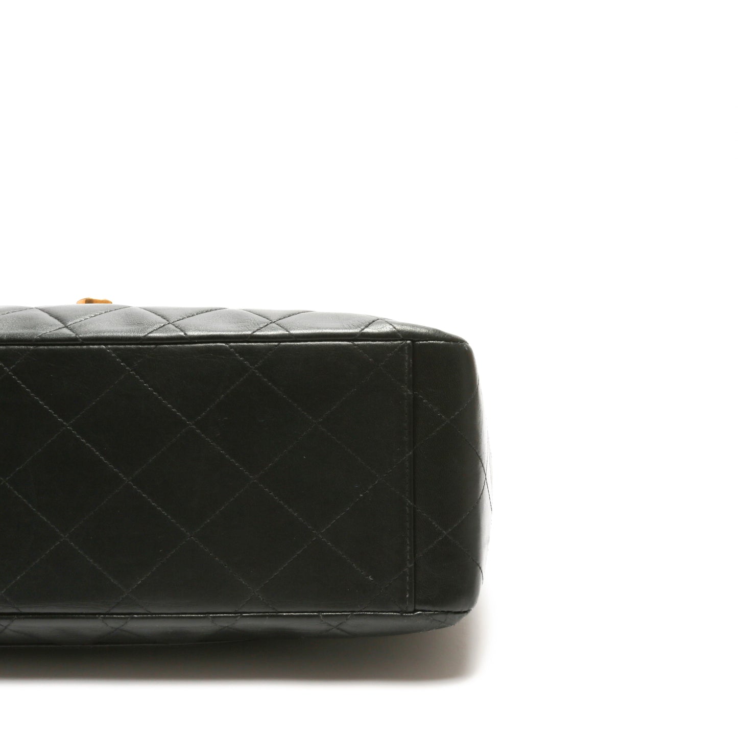 CHANEL Vintage Classic Jumbo XL Single Flap - Black Lambskin w/Gold