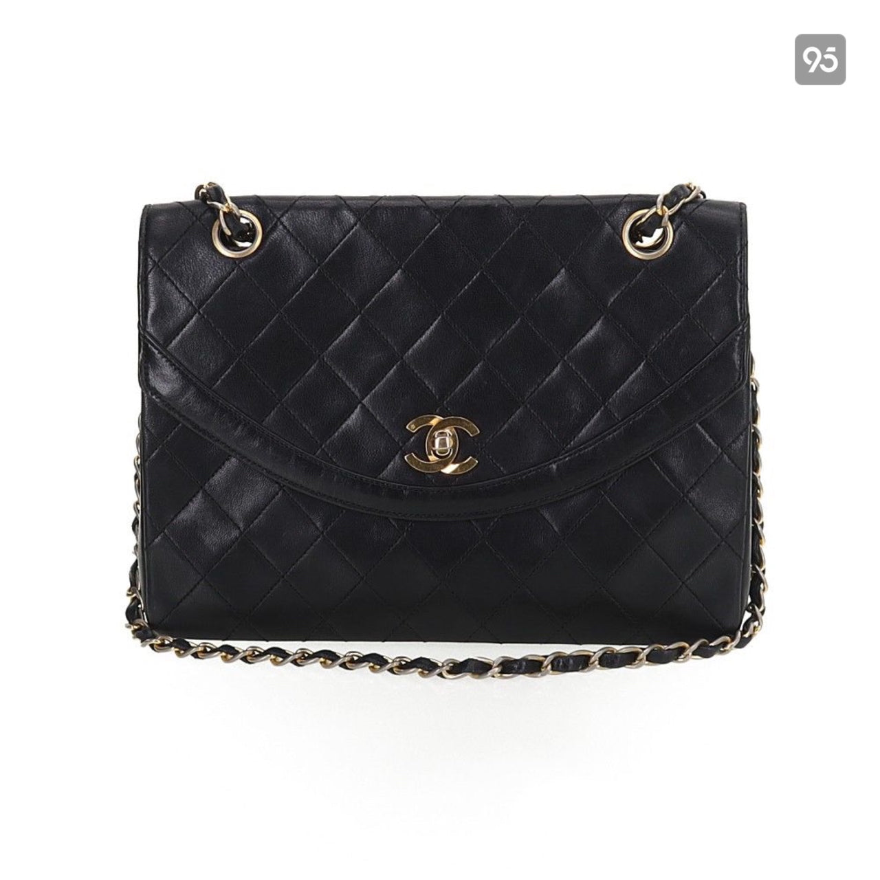 Chanel CC Quilted Leather Flap Bag Leather Shoulder Bag in New Condition