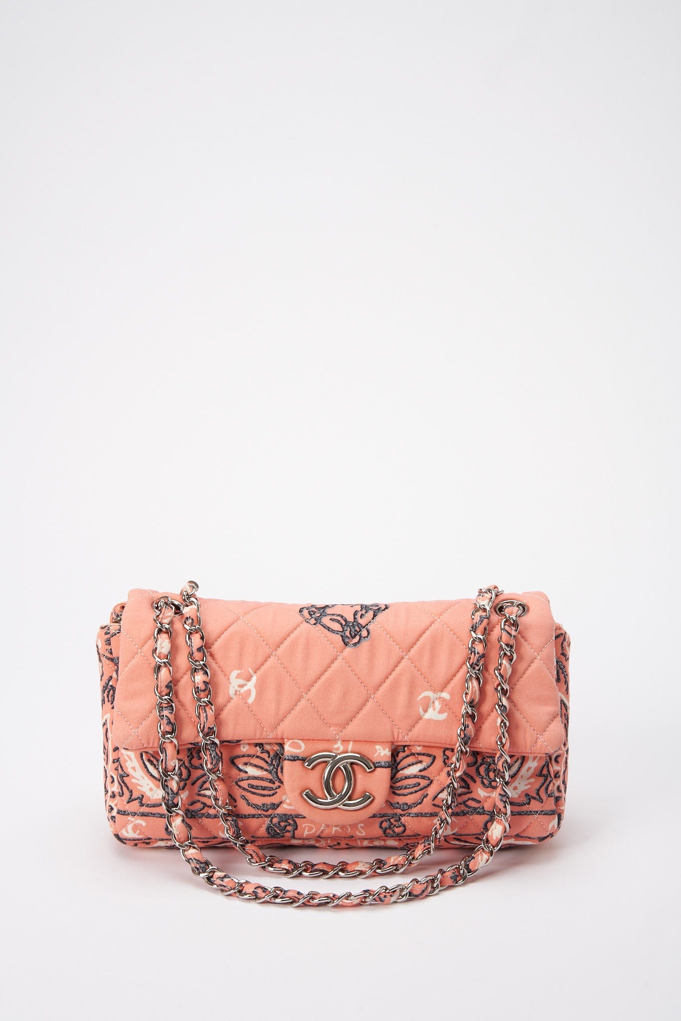 Chanel Bandana Paisley Print Cotton Flap Bag