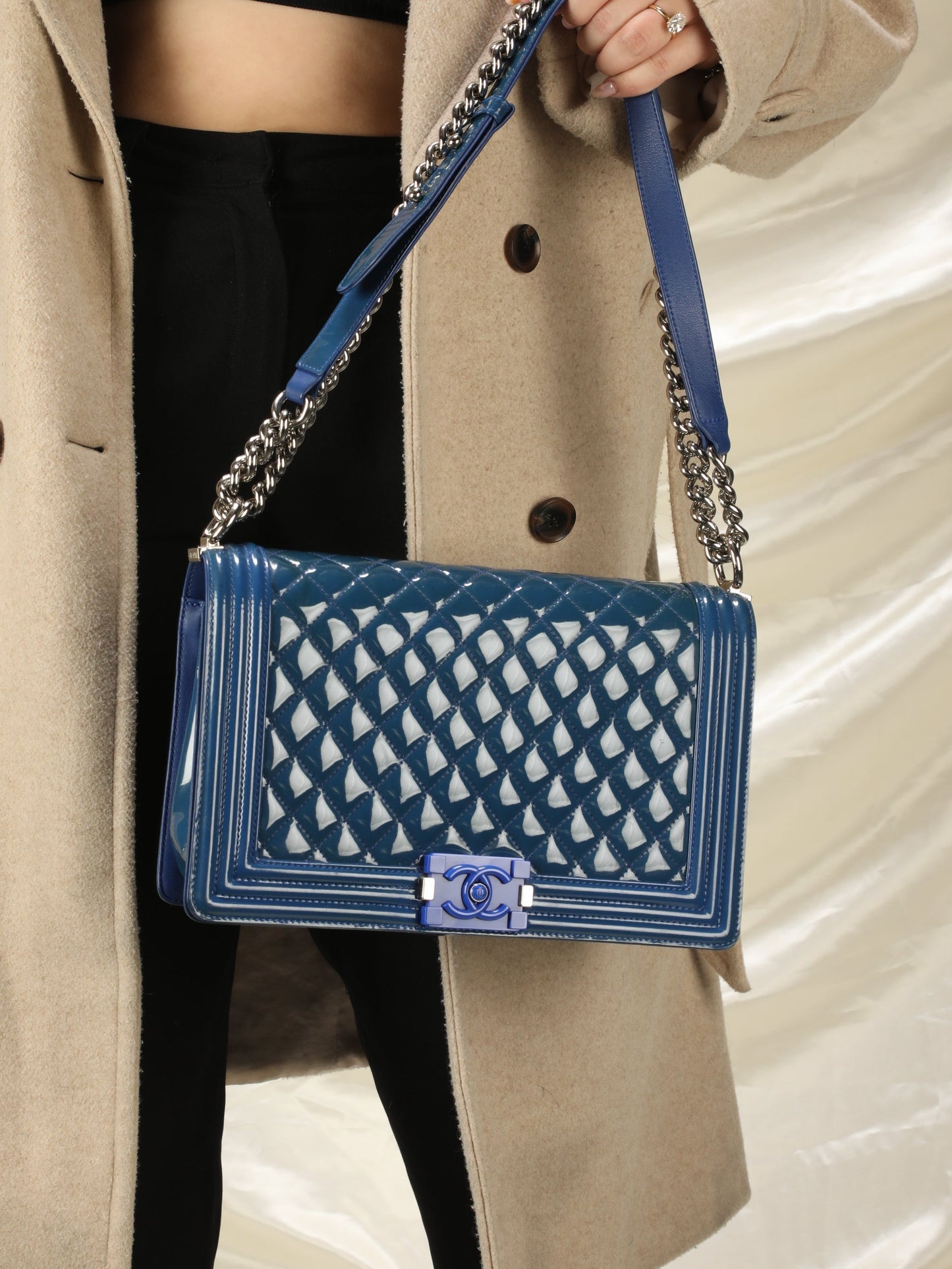 Chanel Patent Medium Boy Bag