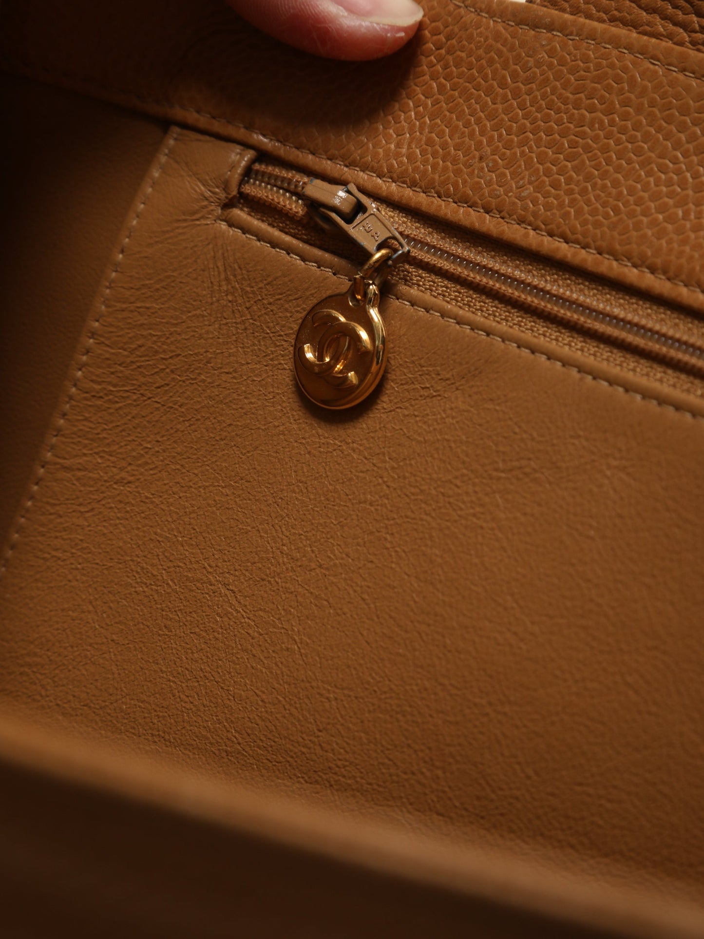Chanel Caviar Nude Tote