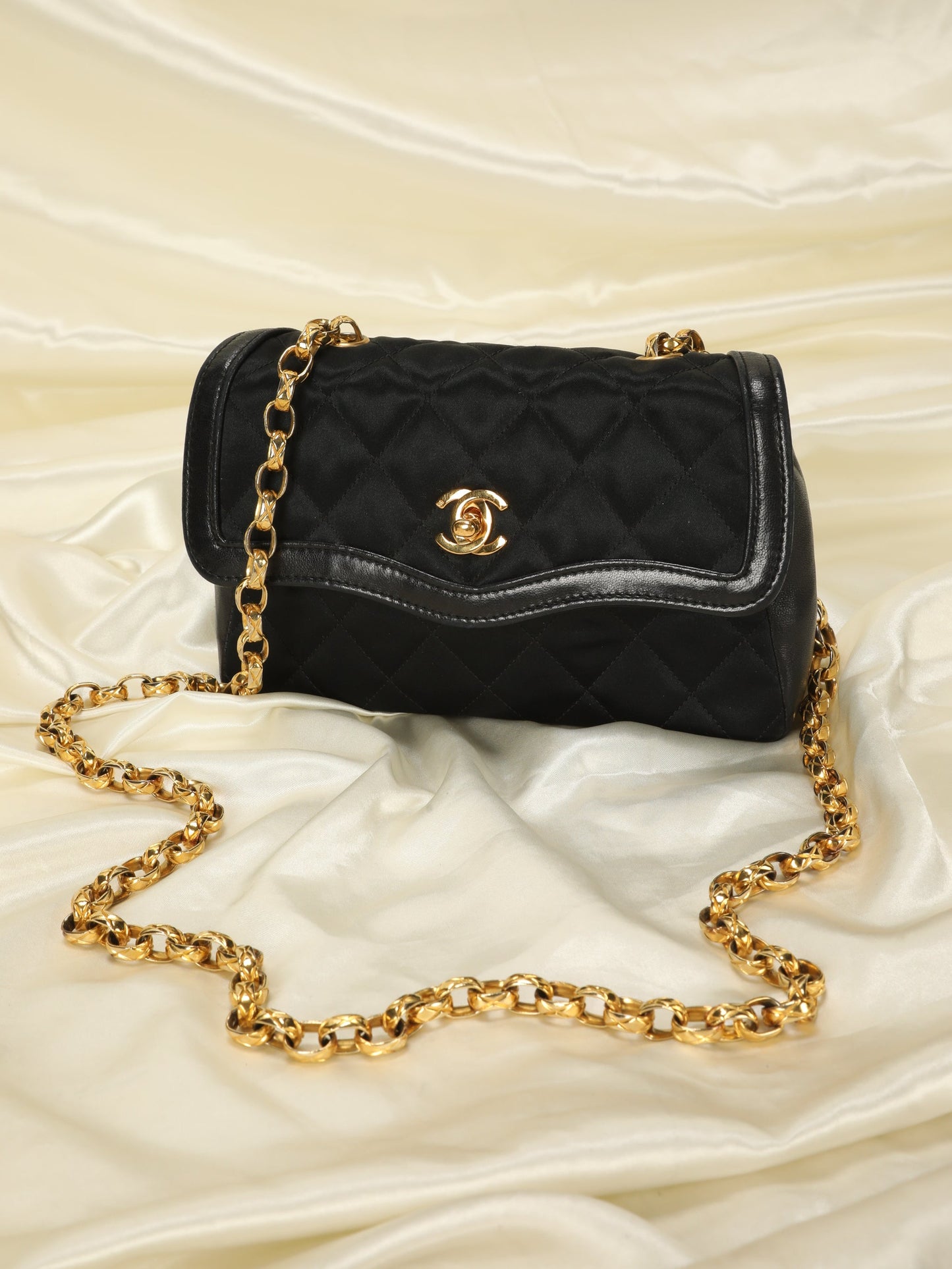 Extremely Rare Chanel Satin Bijoux Mini Bag & Wallet