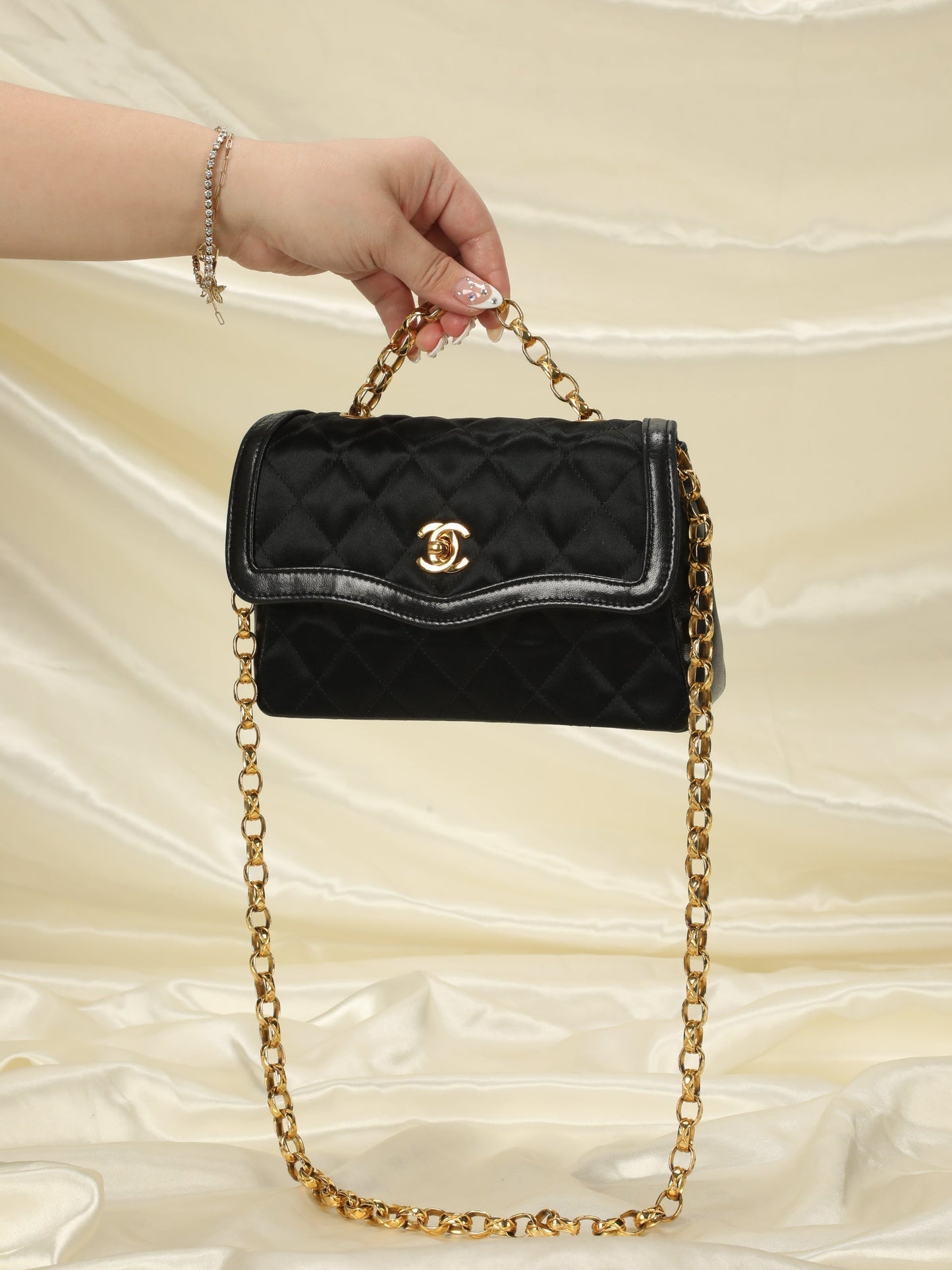 Extremely Rare Chanel Satin Bijoux Mini Bag & Wallet