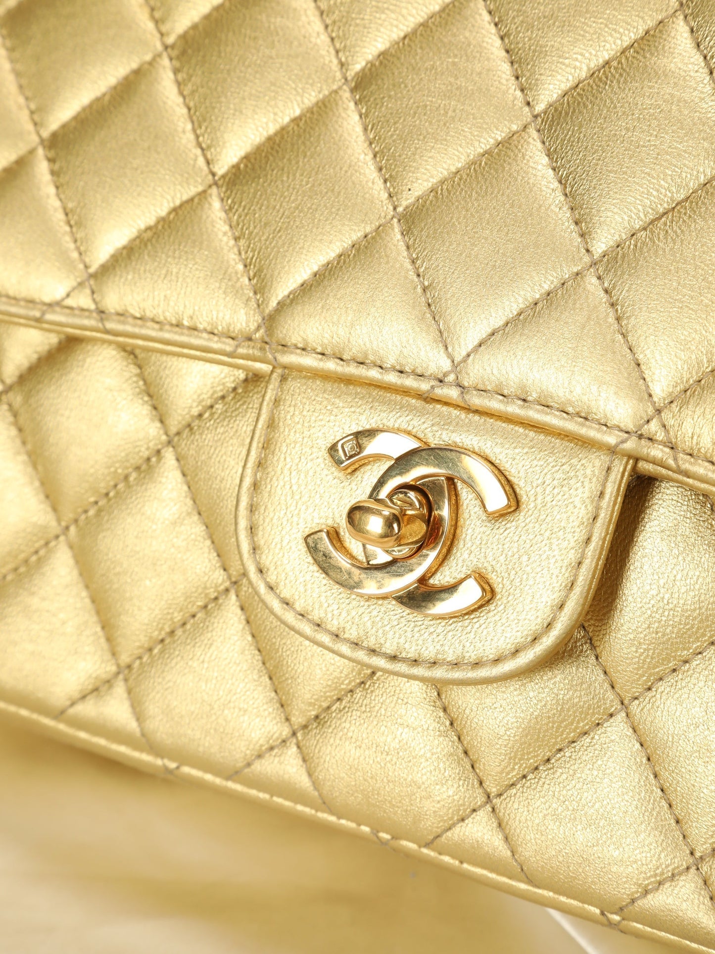 Extremely Rare Chanel Metallic Kelly Top Handle