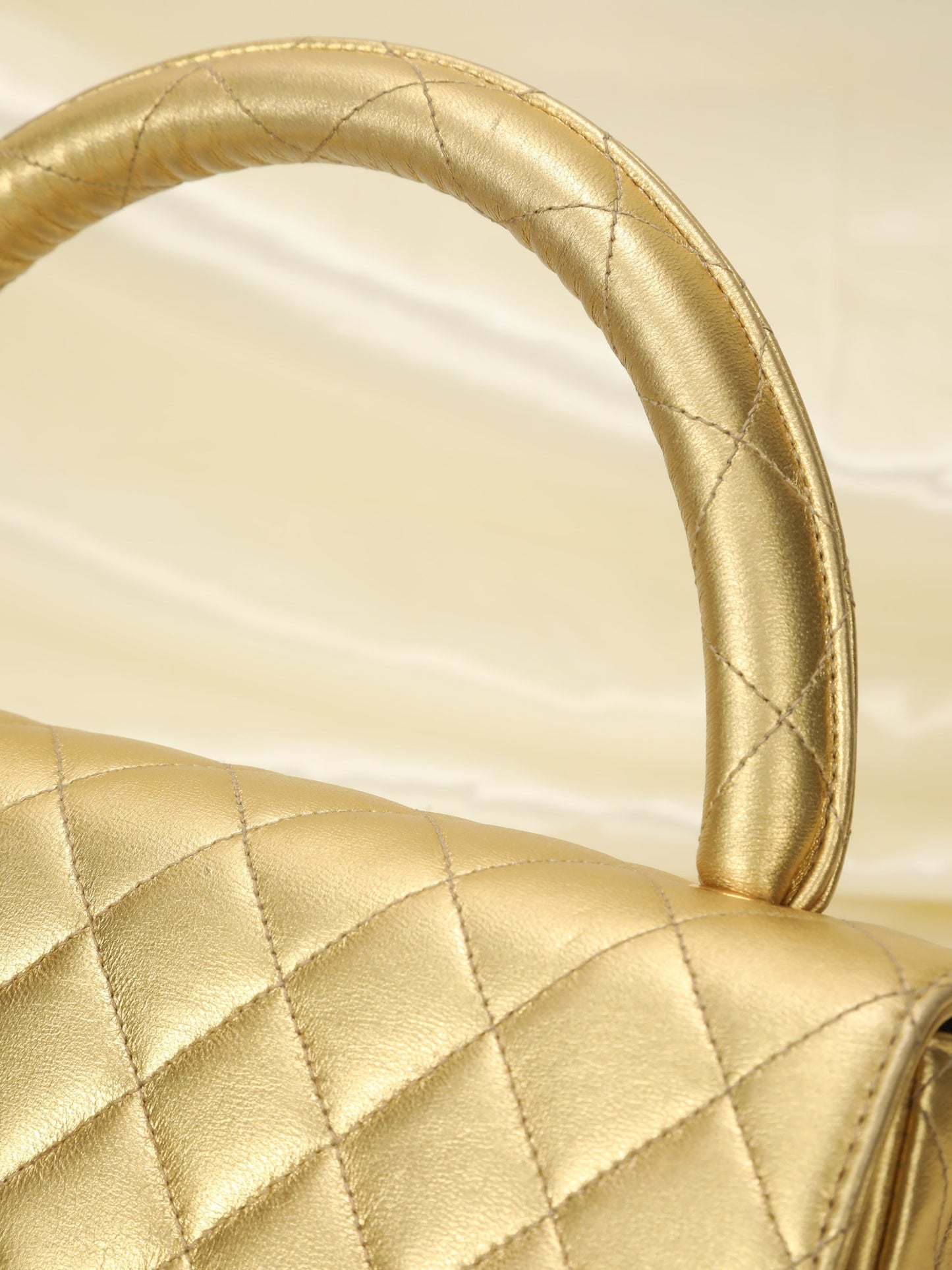 Extremely Rare Chanel Metallic Kelly Top Handle