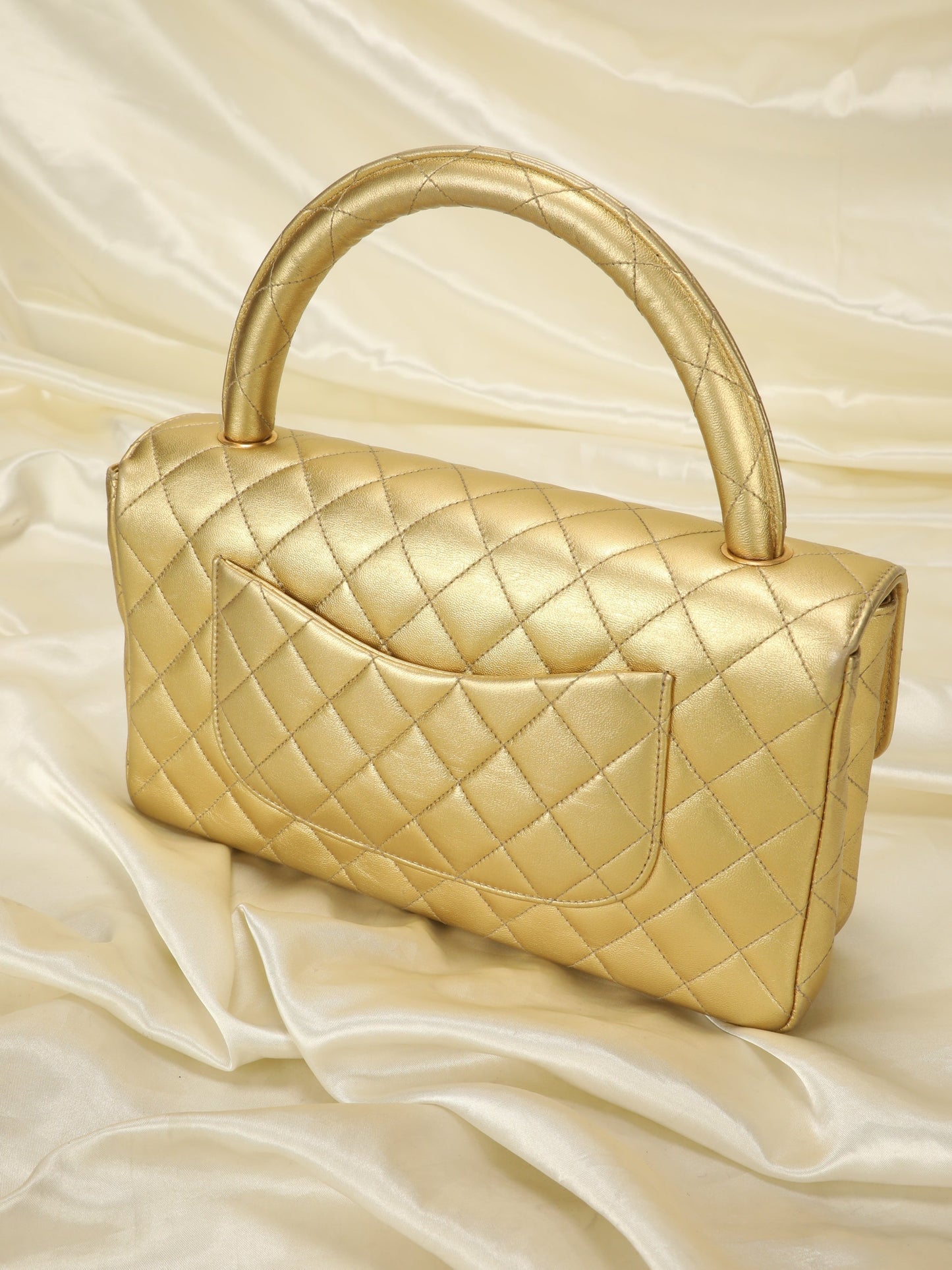 Extremely Rare Chanel Metallic Kelly Top Handle