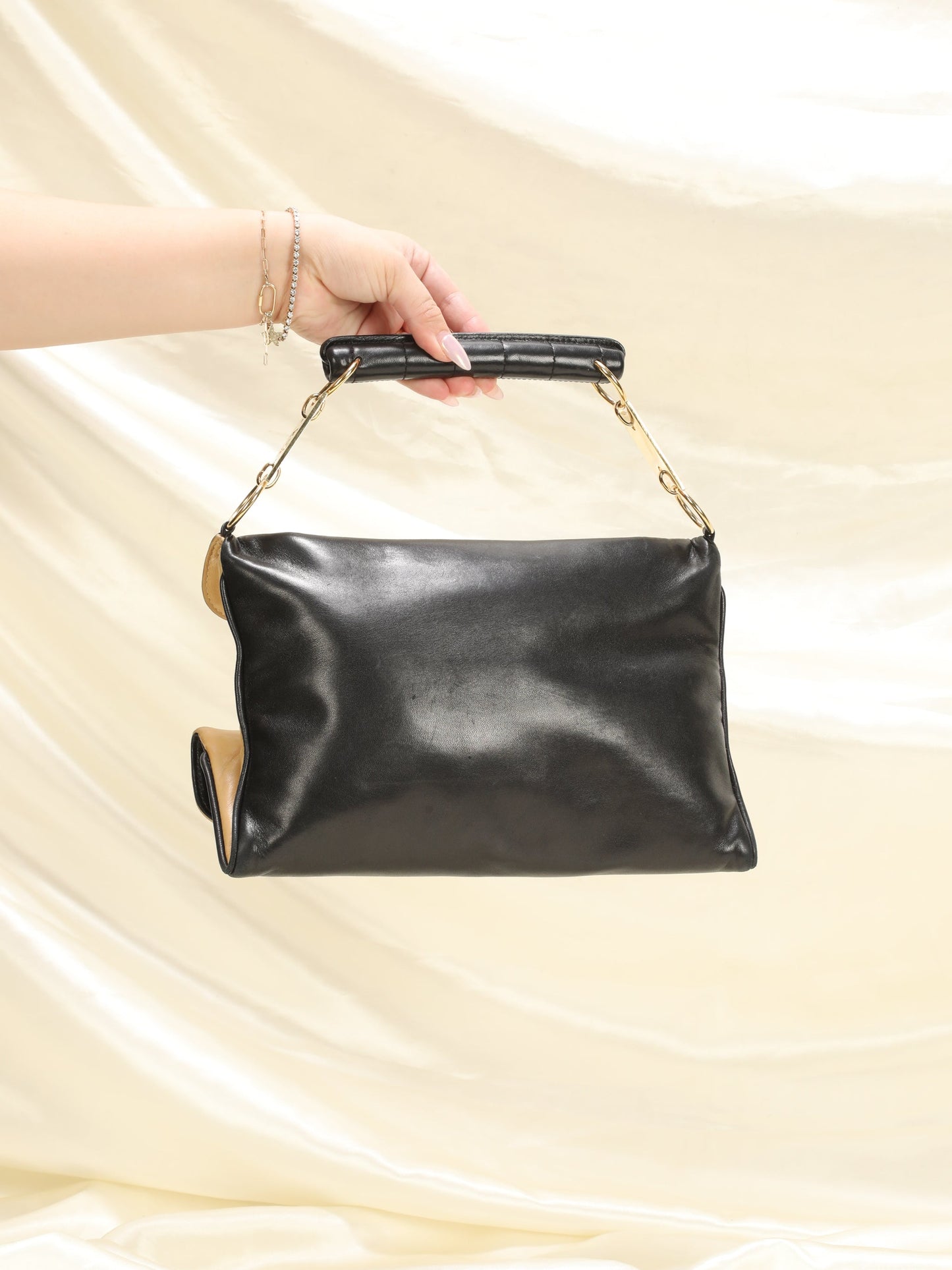 Extremely Rare Chanel Lambskin Double Turnlock Bag