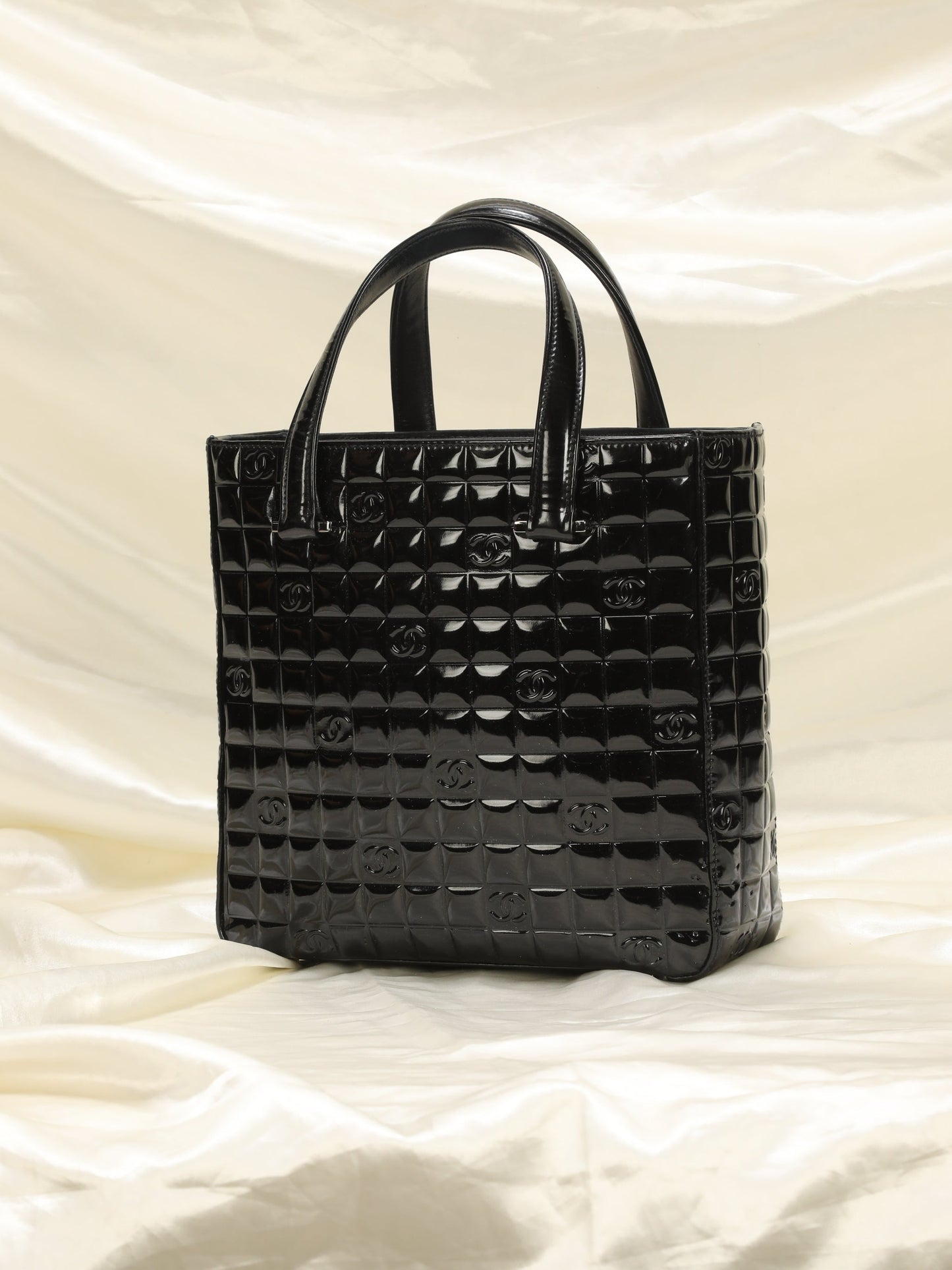 Chanel Patent Chocolate Bar Tote