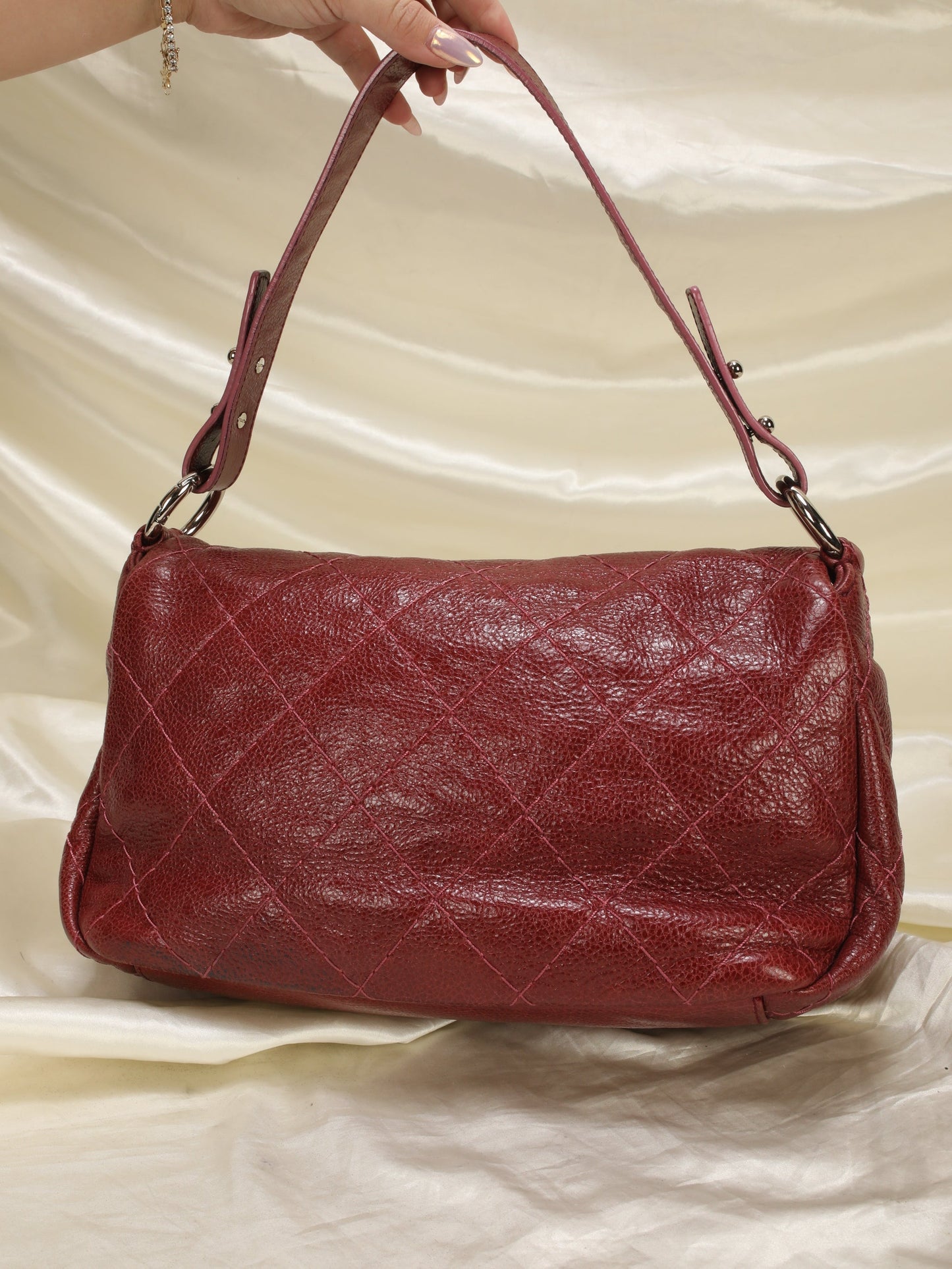 Chanel Caviar Red Shoulder Bag