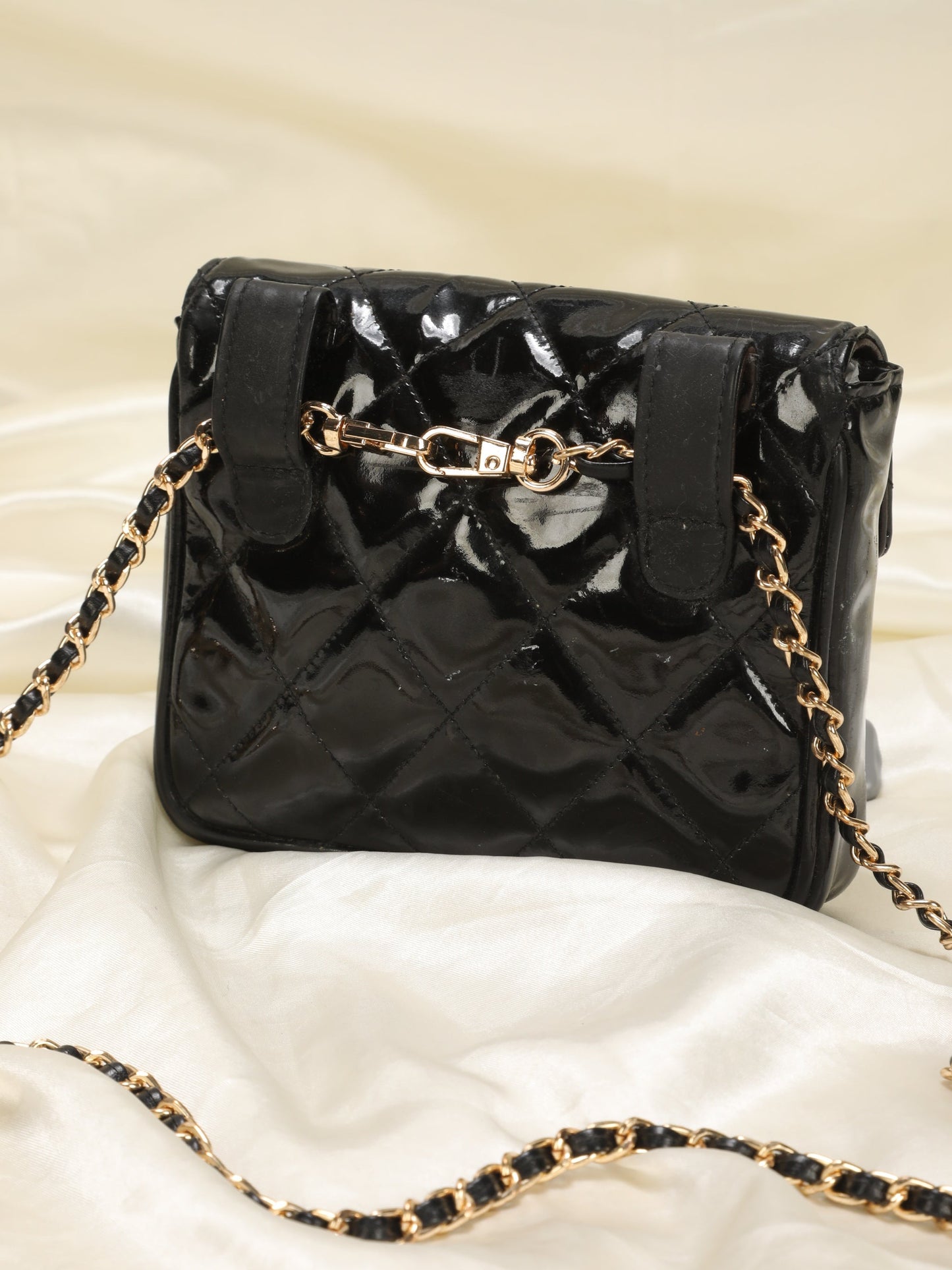 Chanel Patent Turnlock Belt Bag