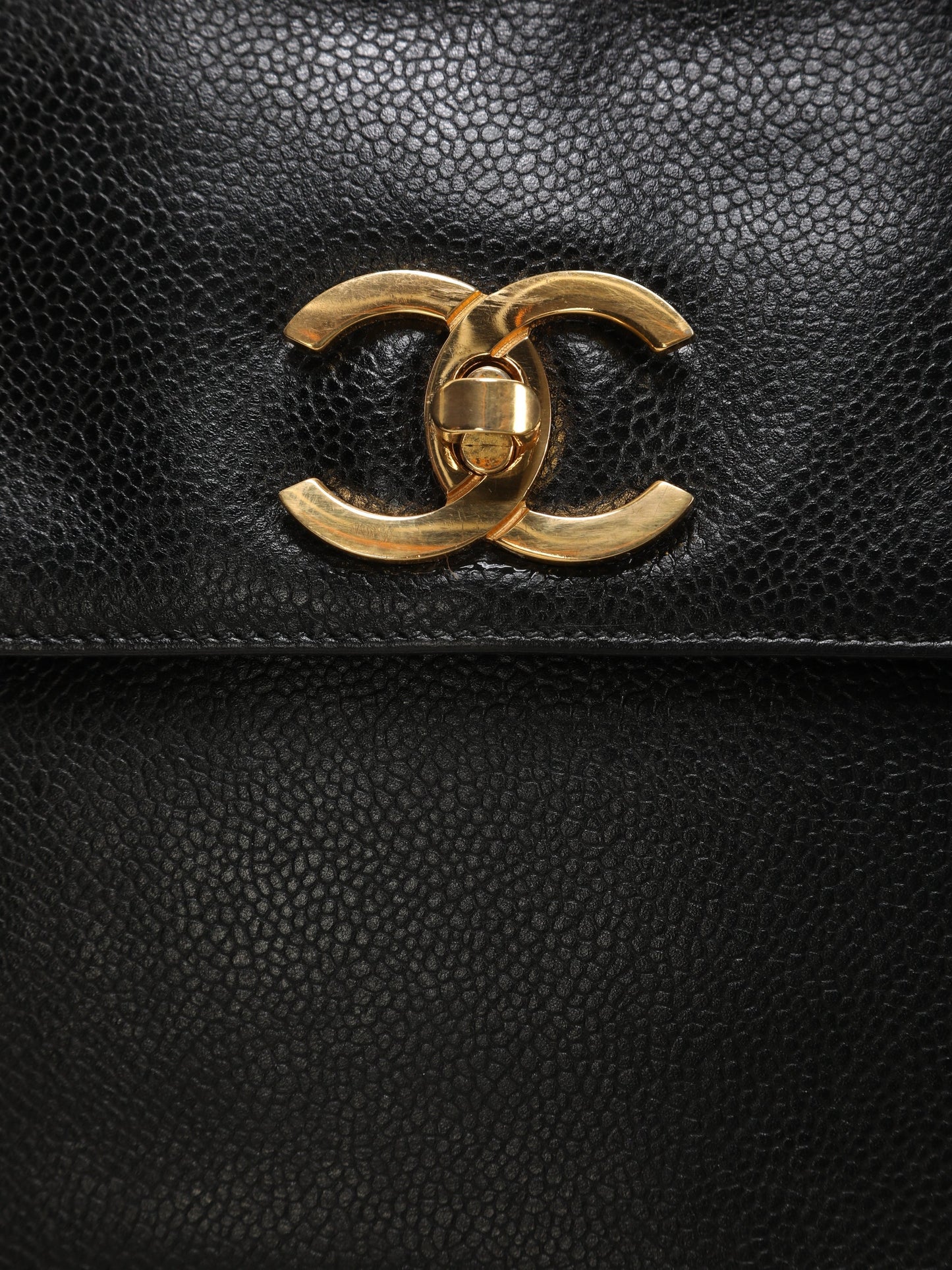 Chanel Turnlock Caviar Double-Sided Tote