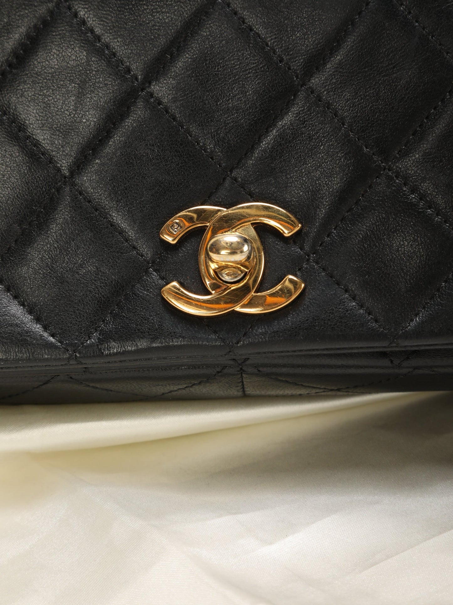 Chanel Medium Lambskin Turnlock Full Flap