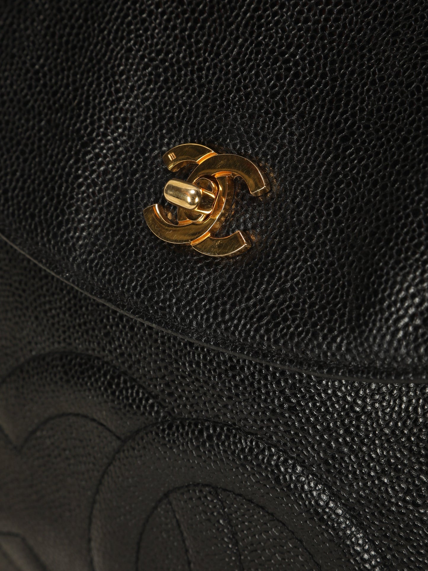 Extremely Rare Chanel Caviar Turnlock Backpack