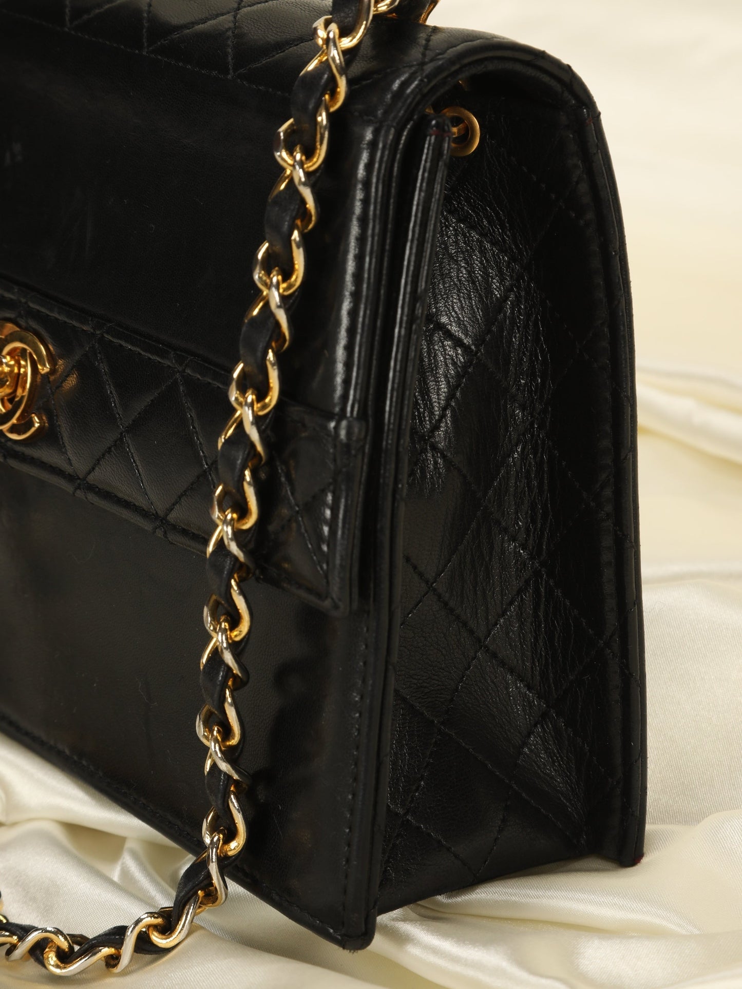 Extremely Rare Chanel Lambskin Trapezoid Bag