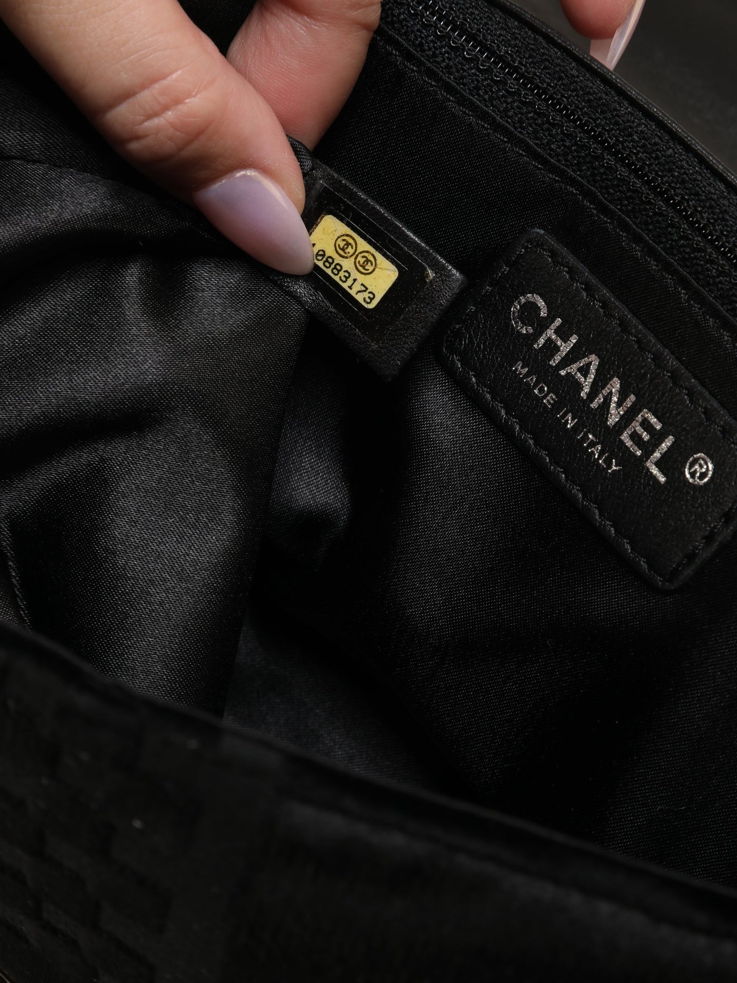 Chanel Velvet Checkered Chain Flap Bag