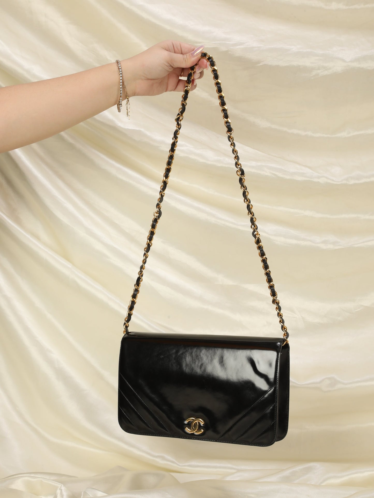 Chanel Patent Medium Full Flap