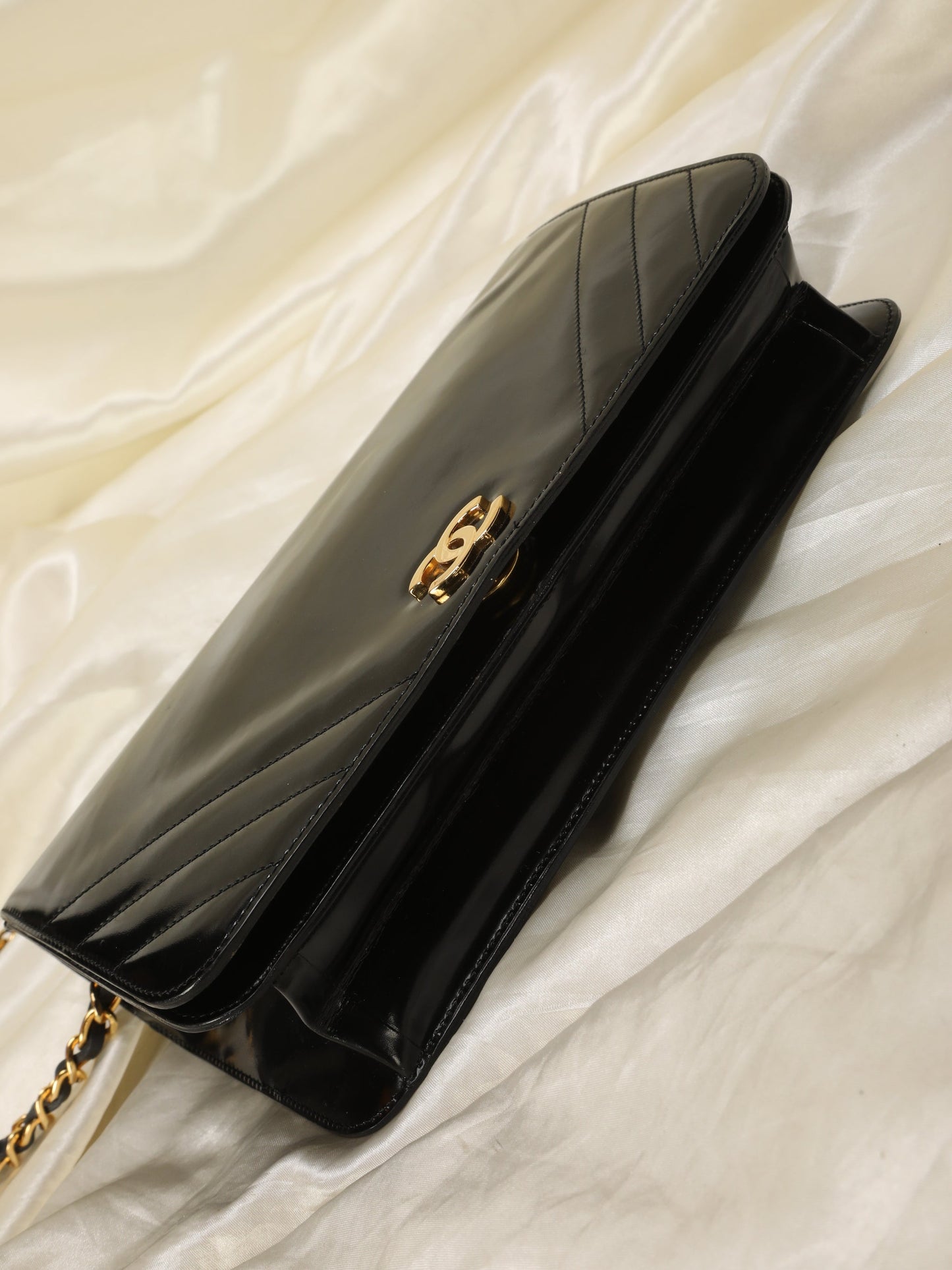 Chanel Patent Medium Full Flap