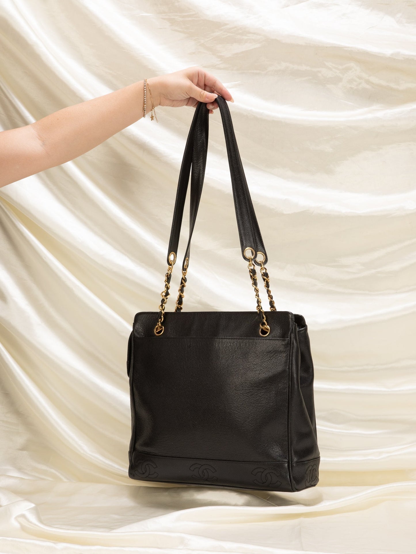 Chanel Timeless Logo Chain Tote