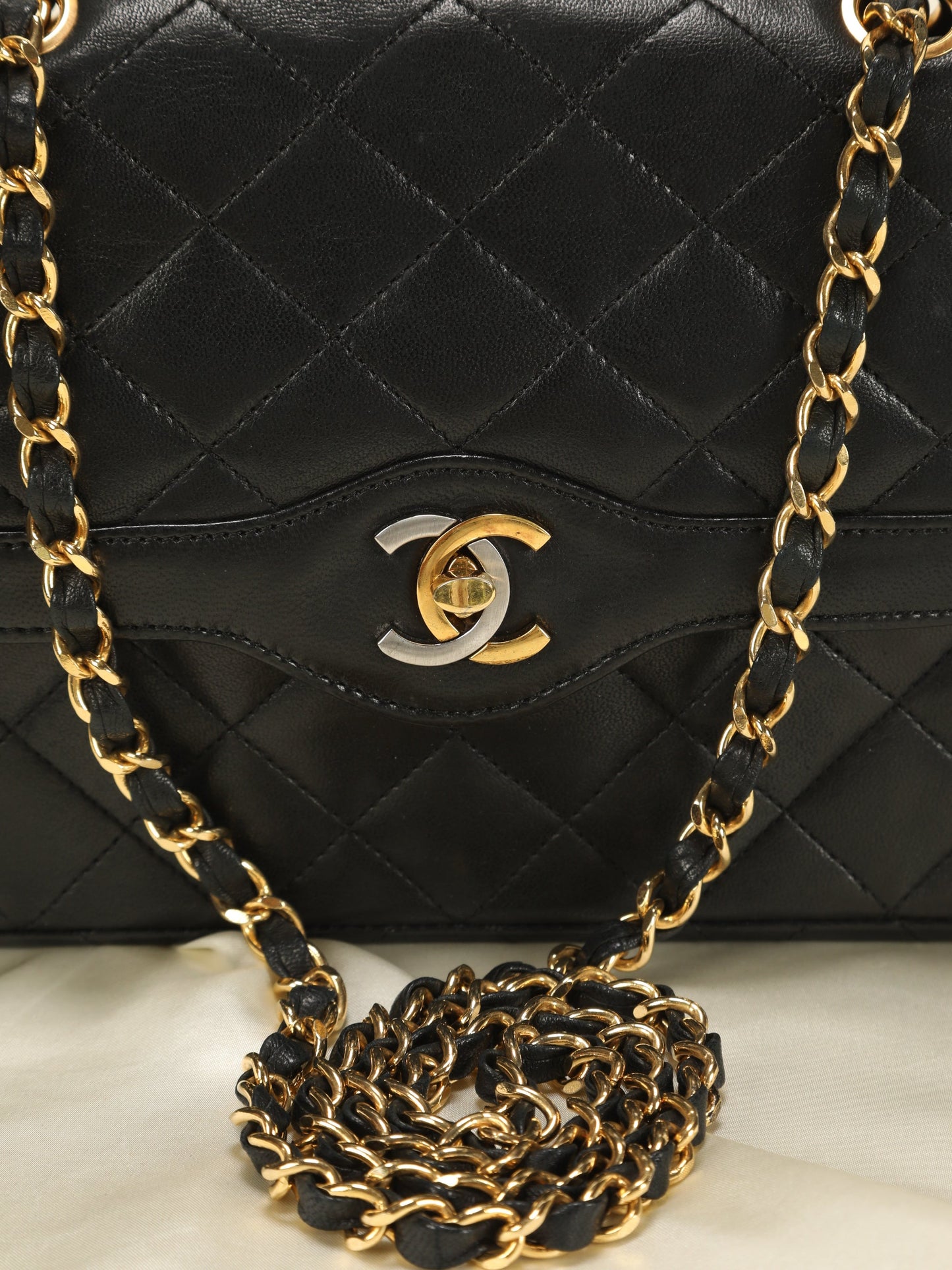 Chanel Two-Tone Double Flap Bag