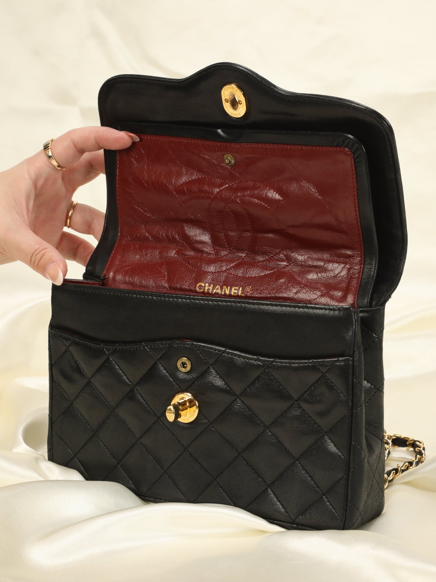 Chanel Two-Tone Double Flap Bag