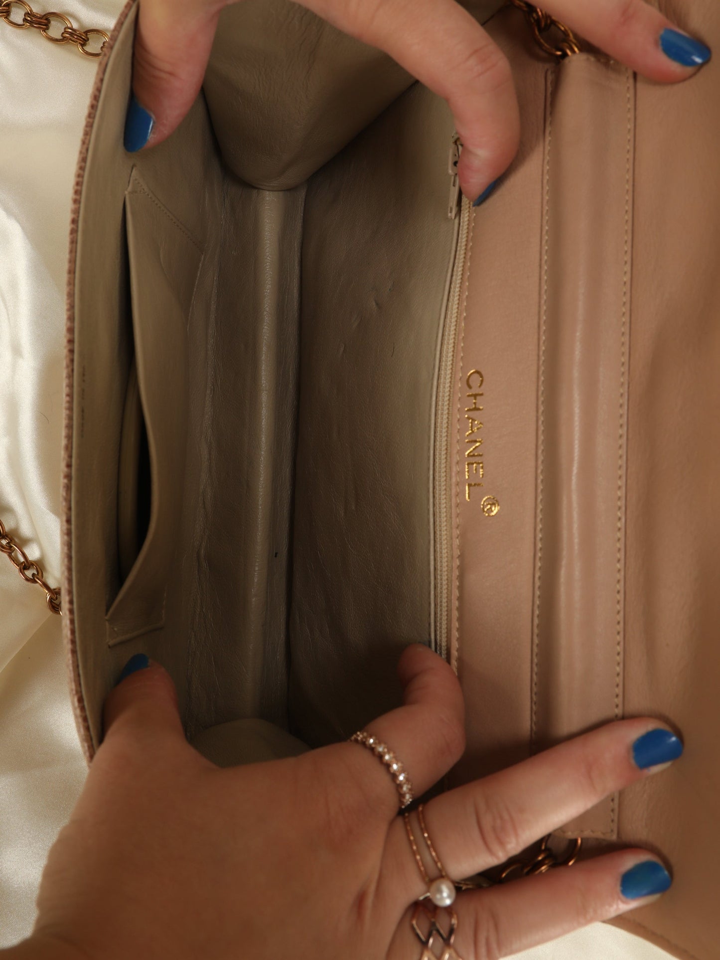 Chanel Lizard-Embossed Bag
