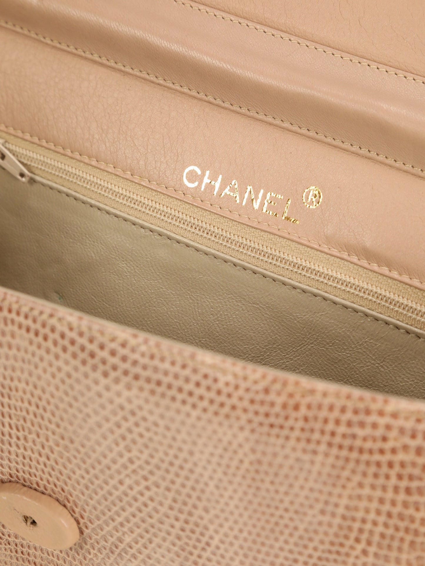 Chanel Lizard-Embossed Bag
