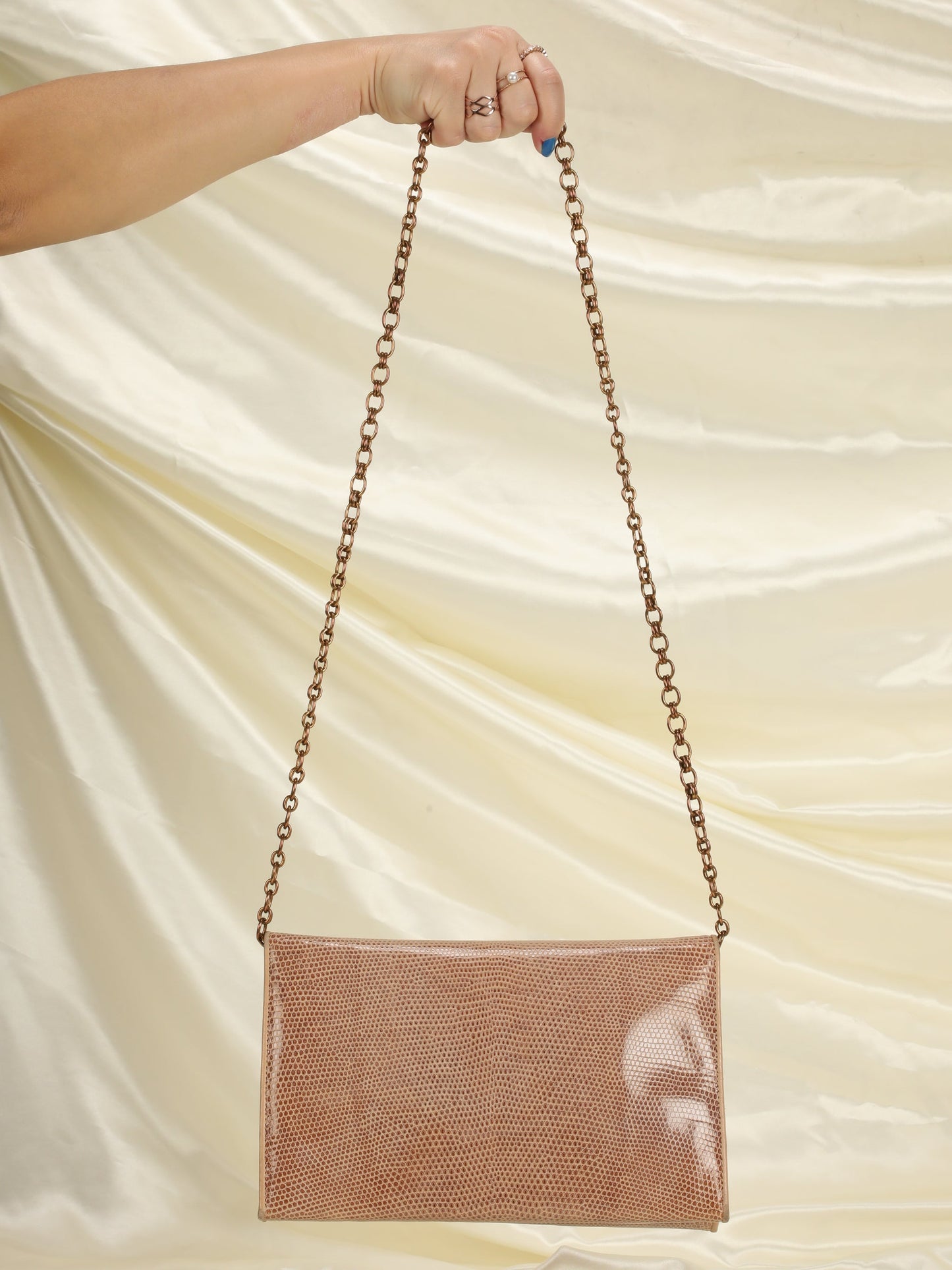 Chanel Lizard-Embossed Bag