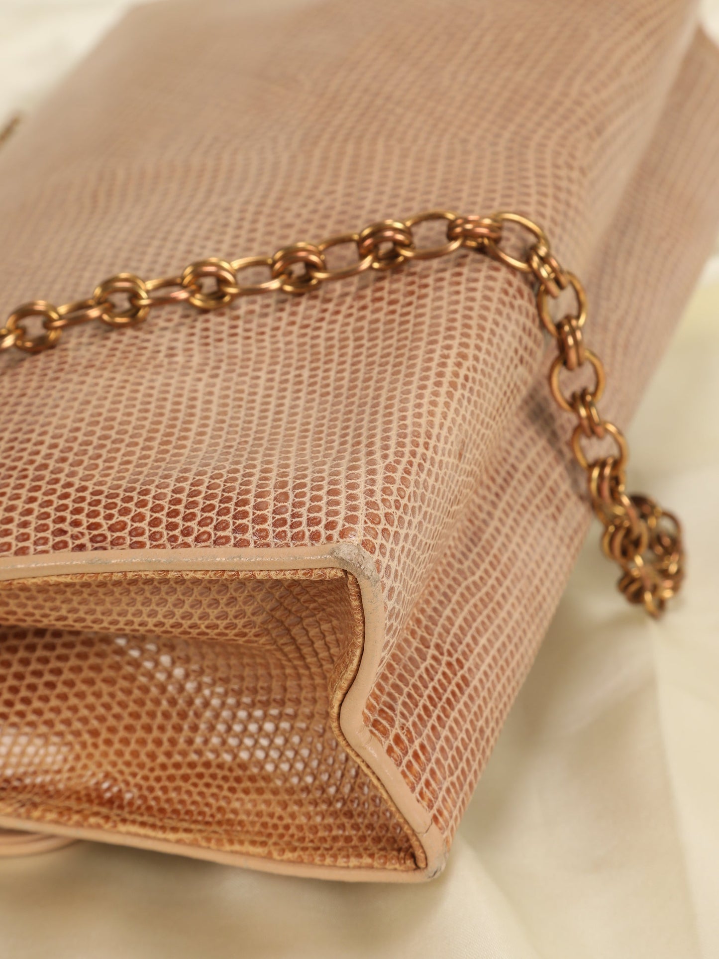Chanel Lizard-Embossed Bag
