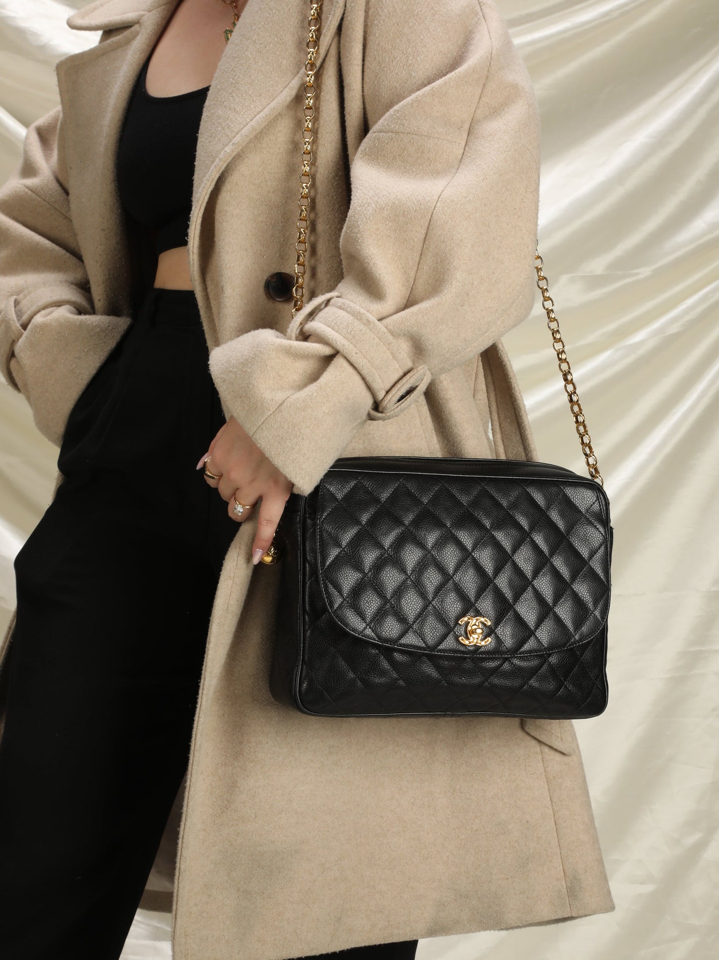 Extremely Rare Chanel Caviar Bijoux Camera Bag