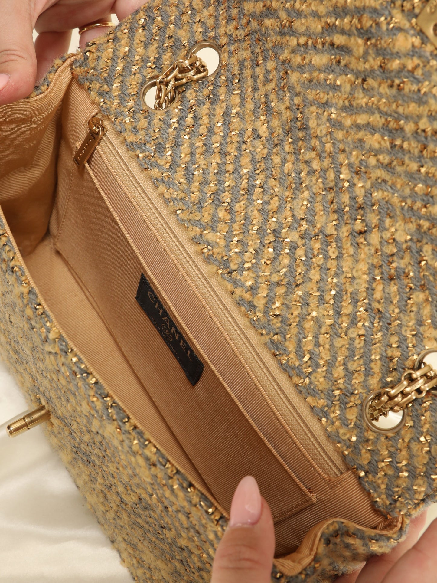 Extremely Rare Chanel Tweed Bijoux Bag