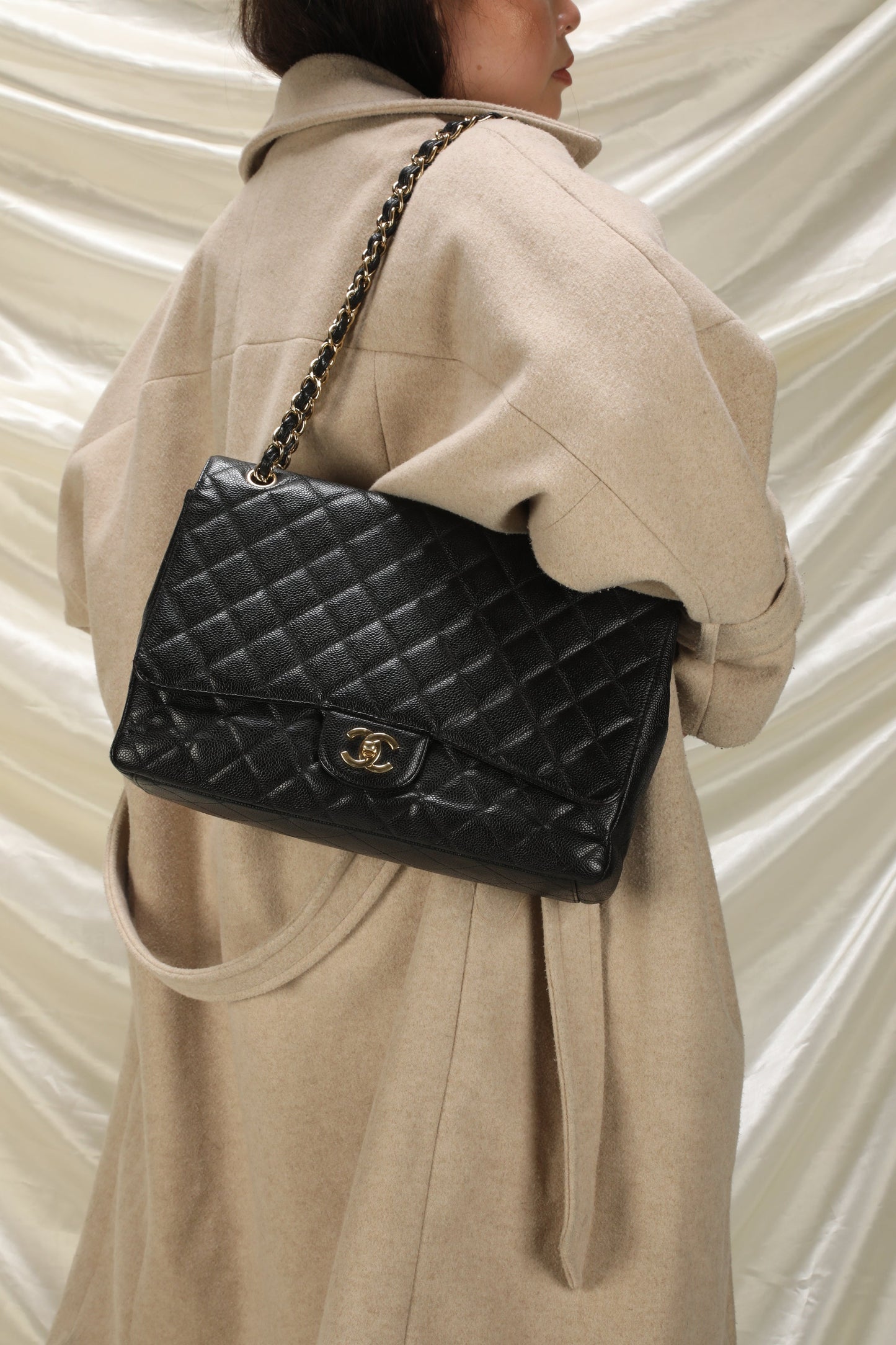 Chanel Caviar Jumbo Flap Bag