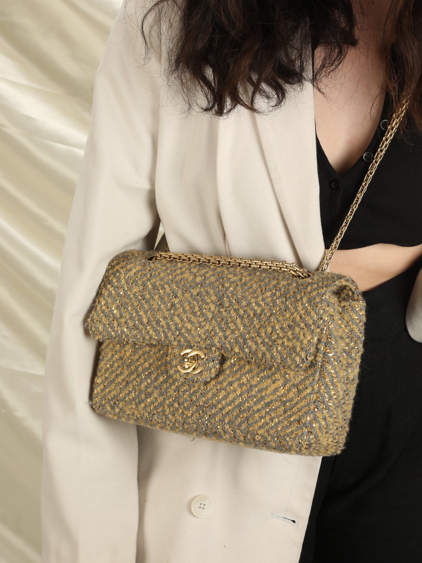 Extremely Rare Chanel Tweed Bijoux Bag