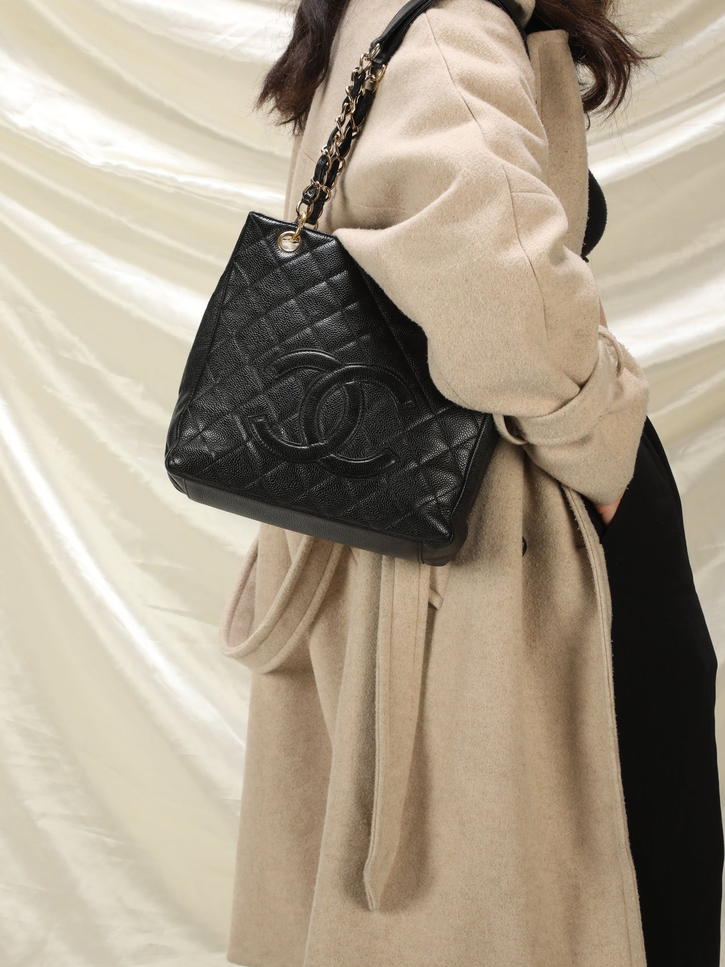 Chanel Timeless Caviar Small Bucket Tote