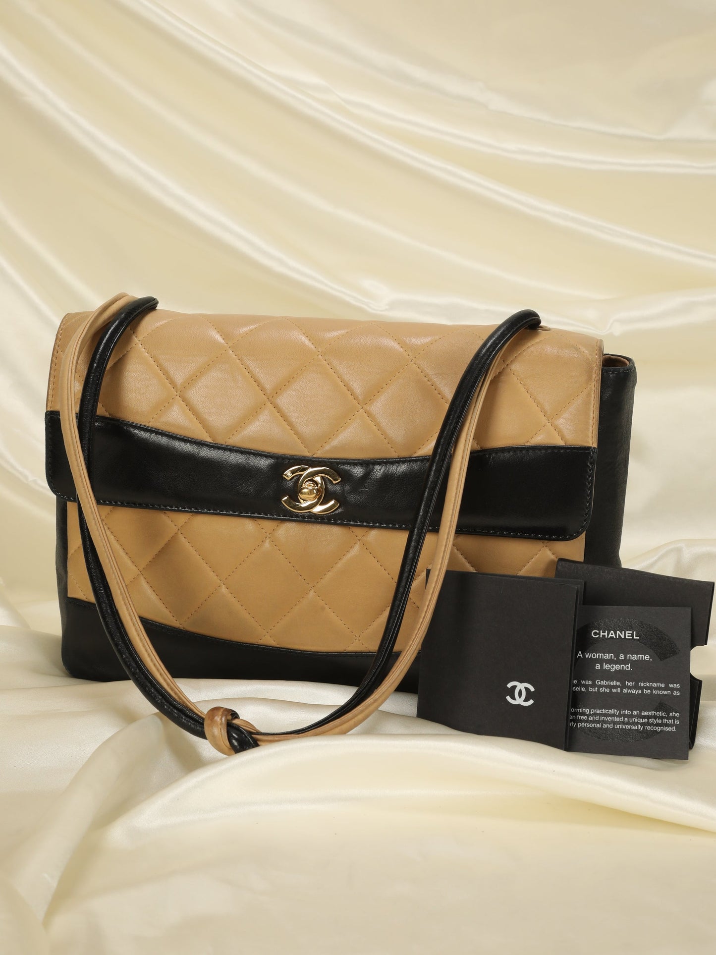 Chanel Bicolor Quilted Lambskin Shoulder Bag