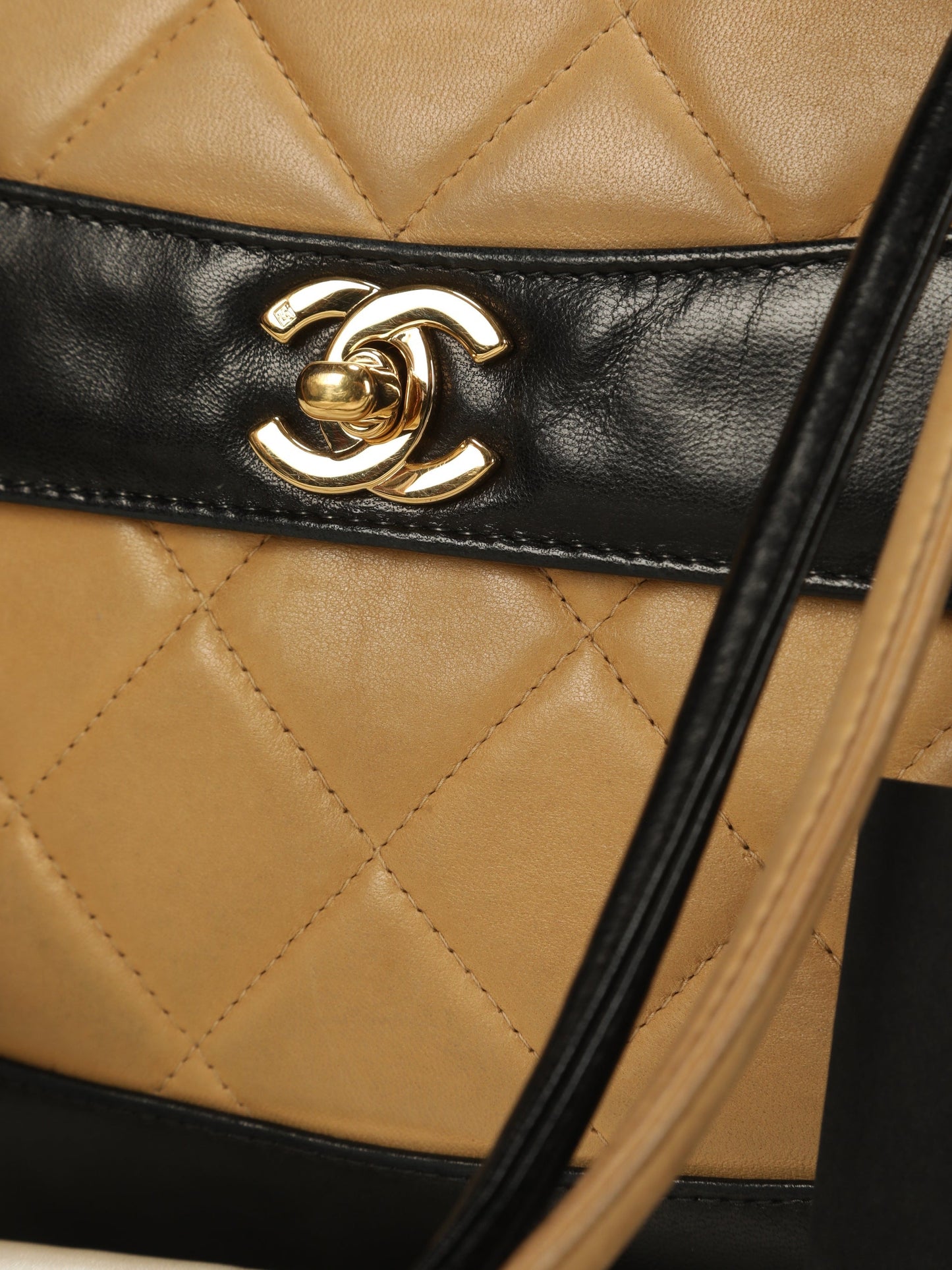 Chanel Bicolor Quilted Lambskin Shoulder Bag