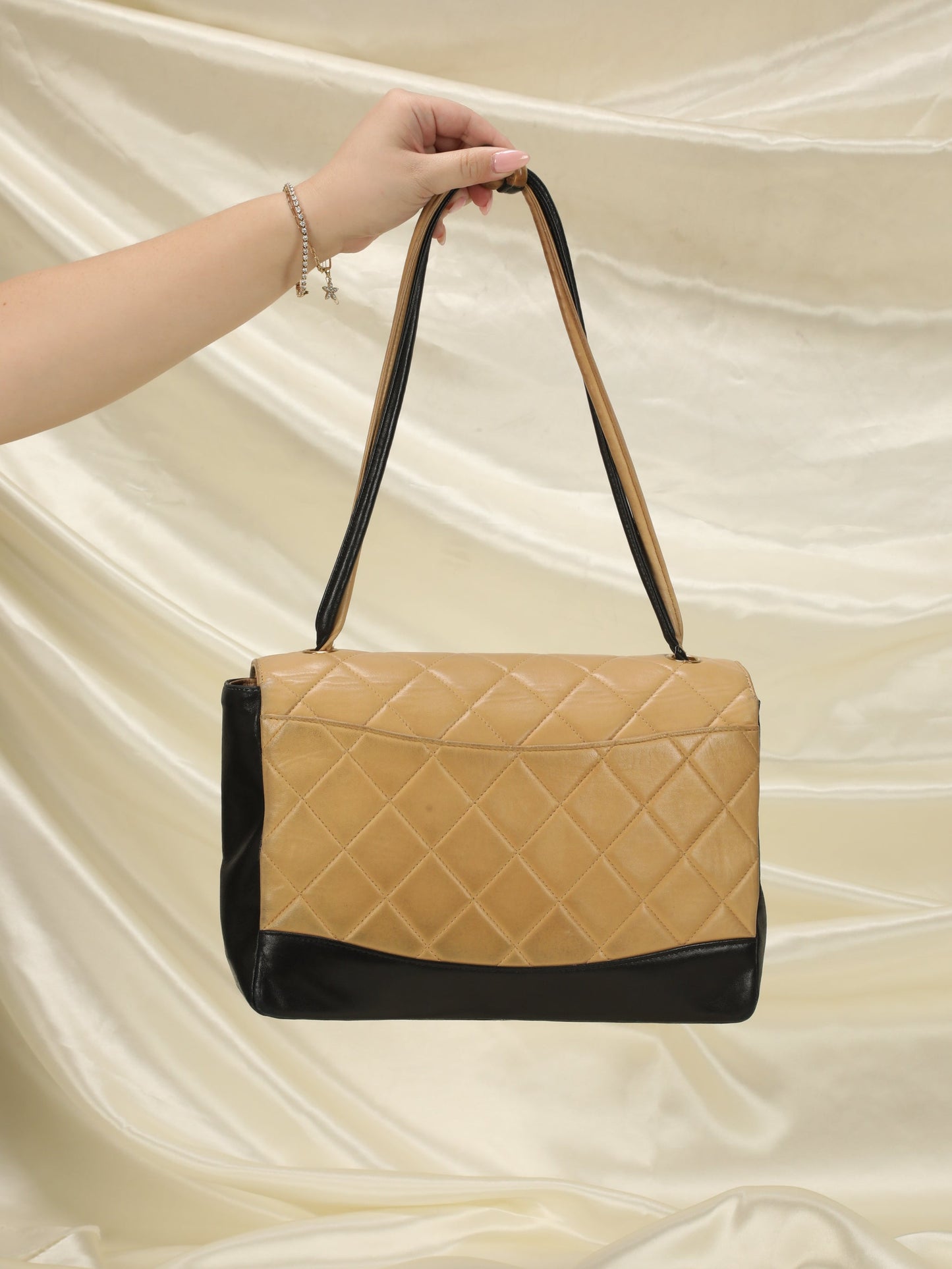 Chanel Bicolor Quilted Lambskin Shoulder Bag