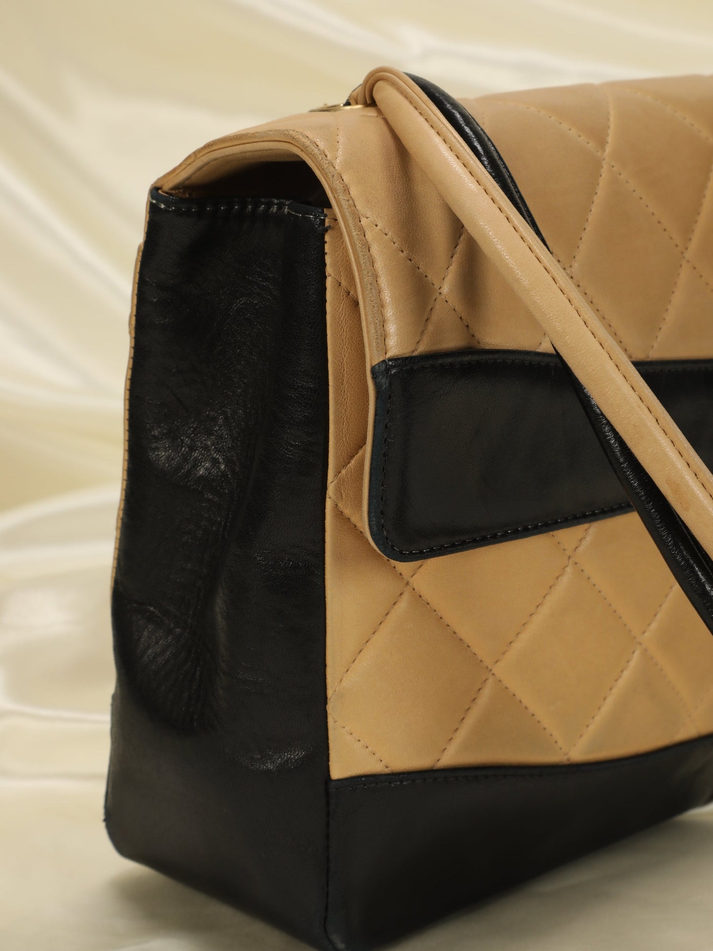 Chanel Bicolor Quilted Lambskin Shoulder Bag