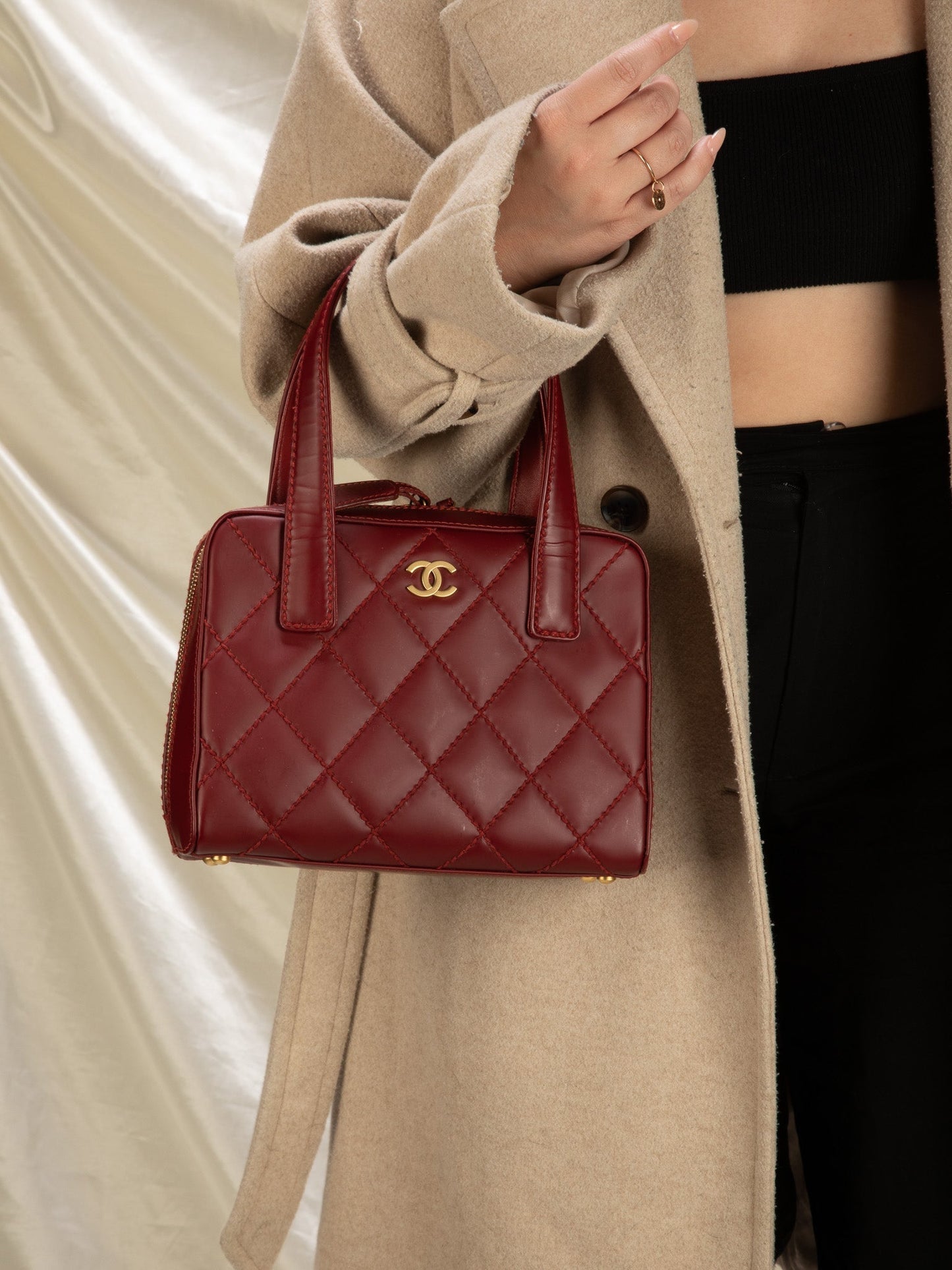 Chanel Quilted Bowler Bag