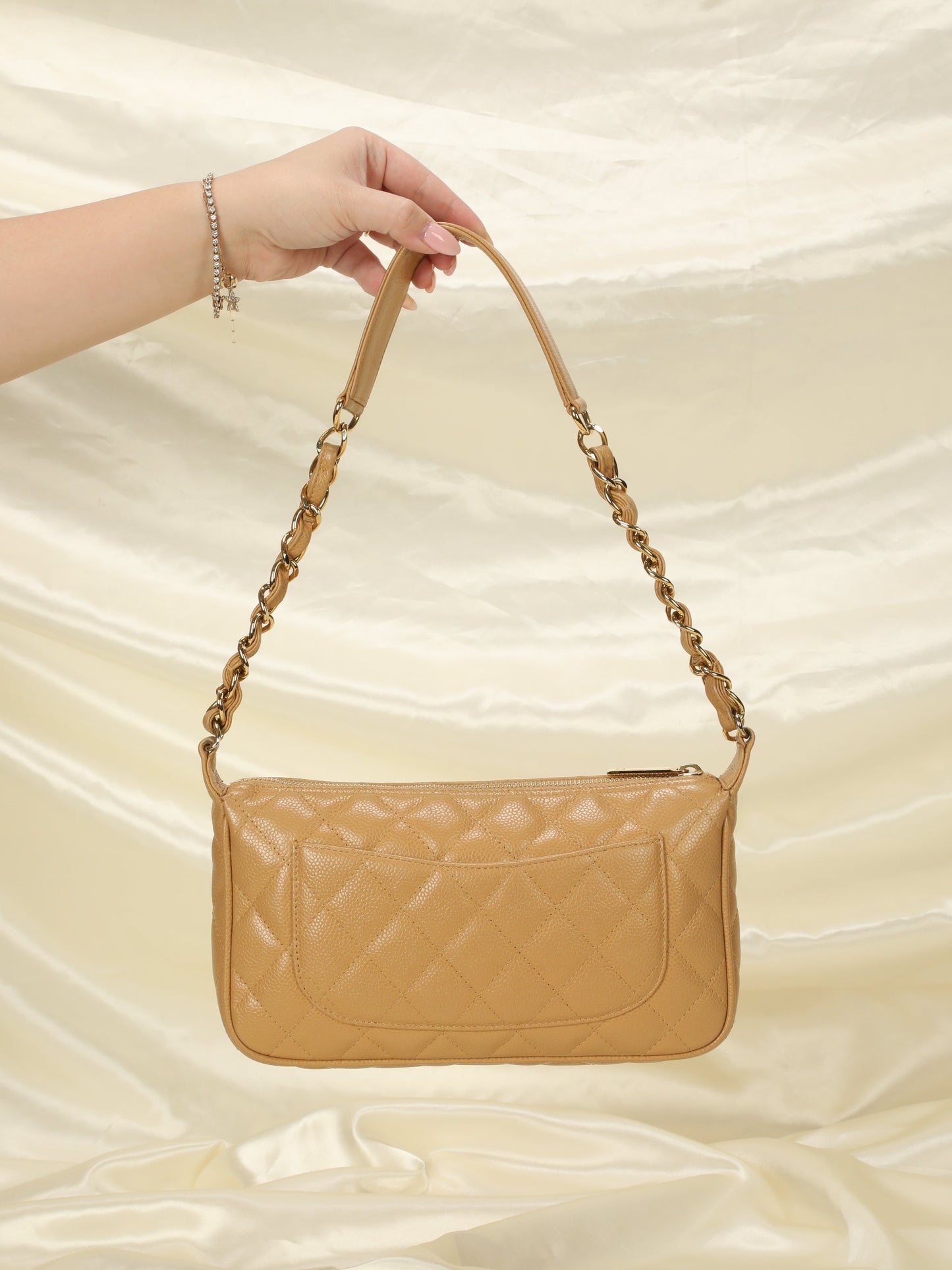 Chanel Caviar Beige Pochette