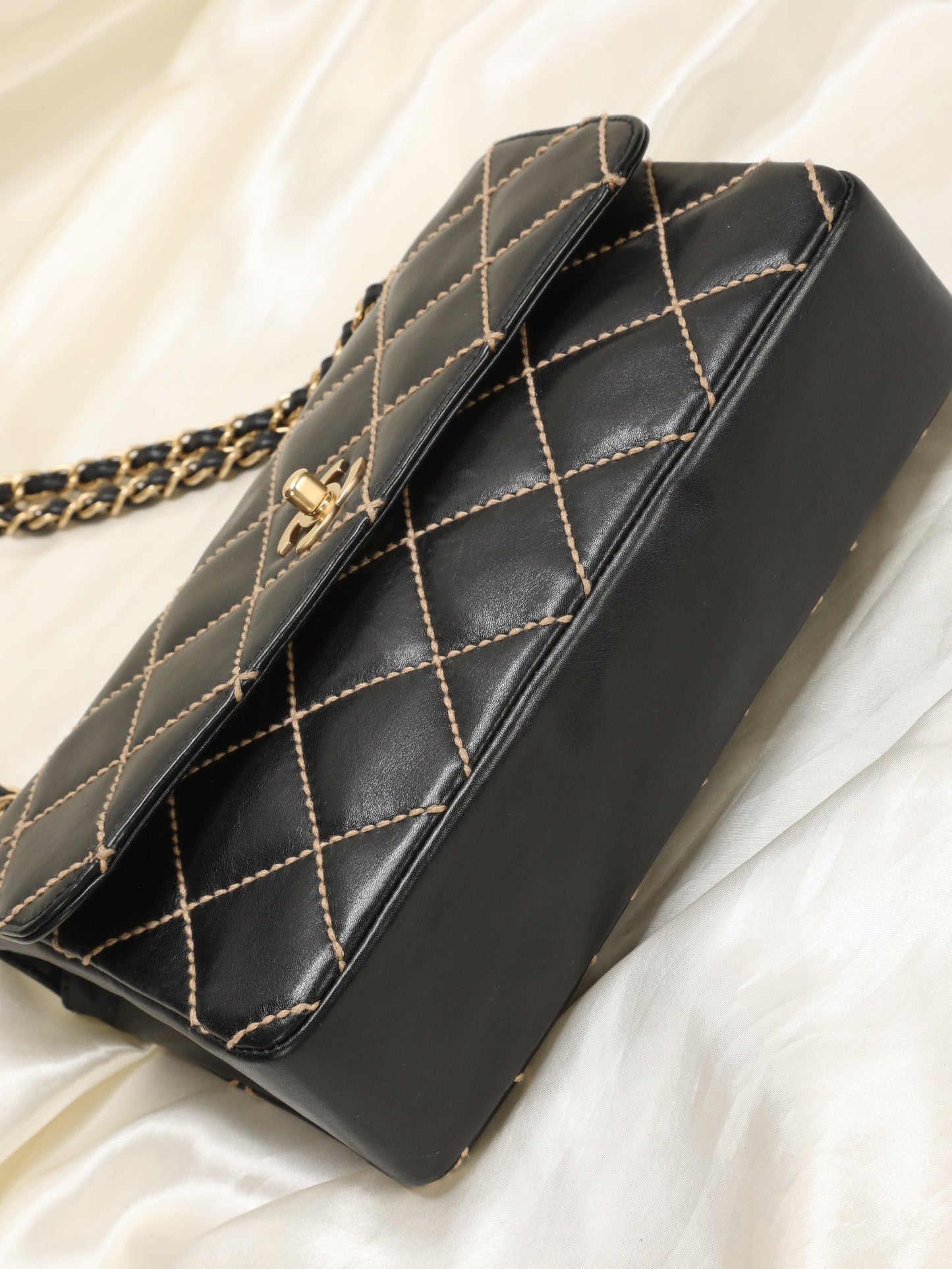 Chanel Calfskin Wild Stitch Flap Bag