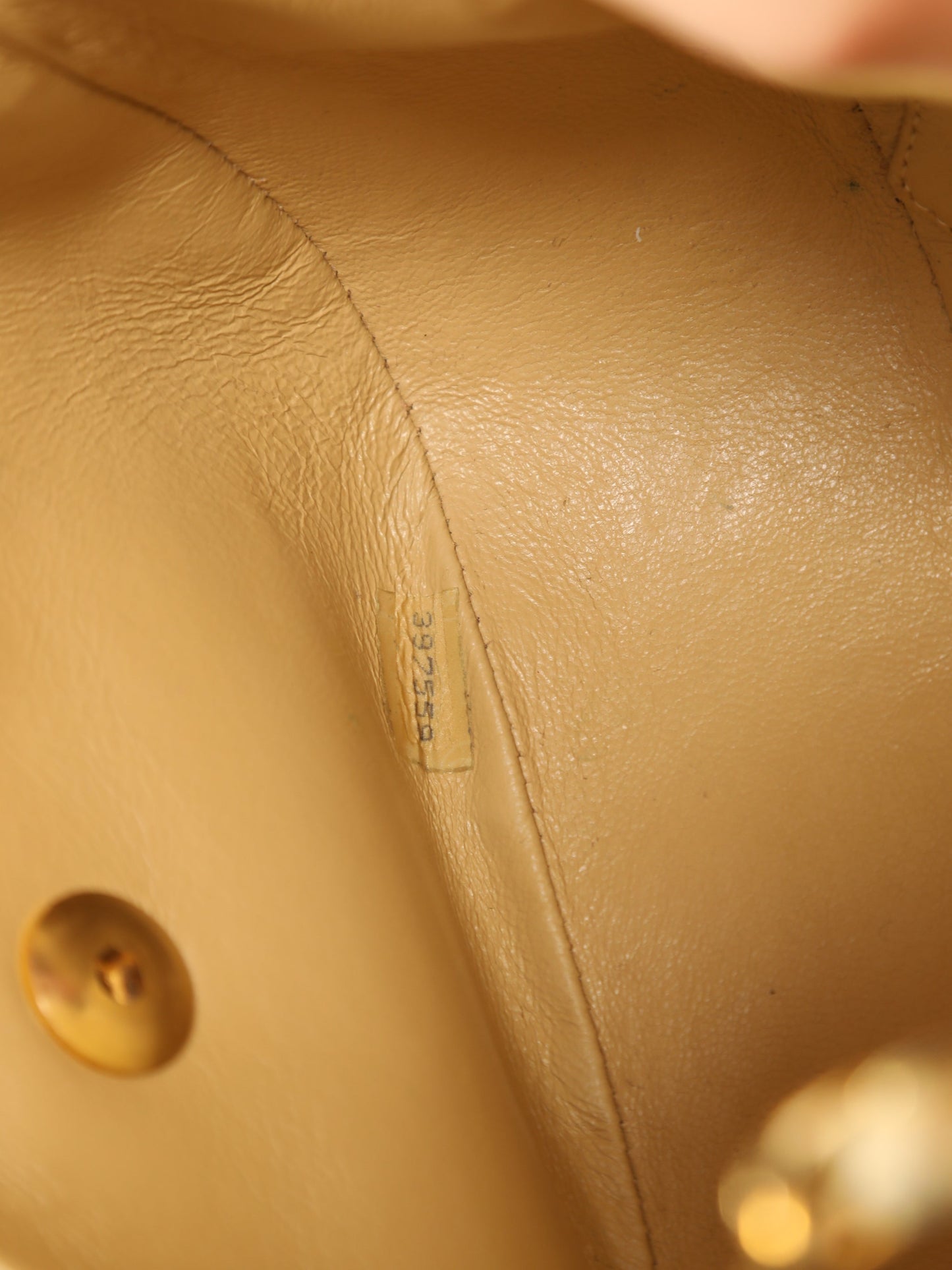 Chanel Round Beige Quilted Turnlock