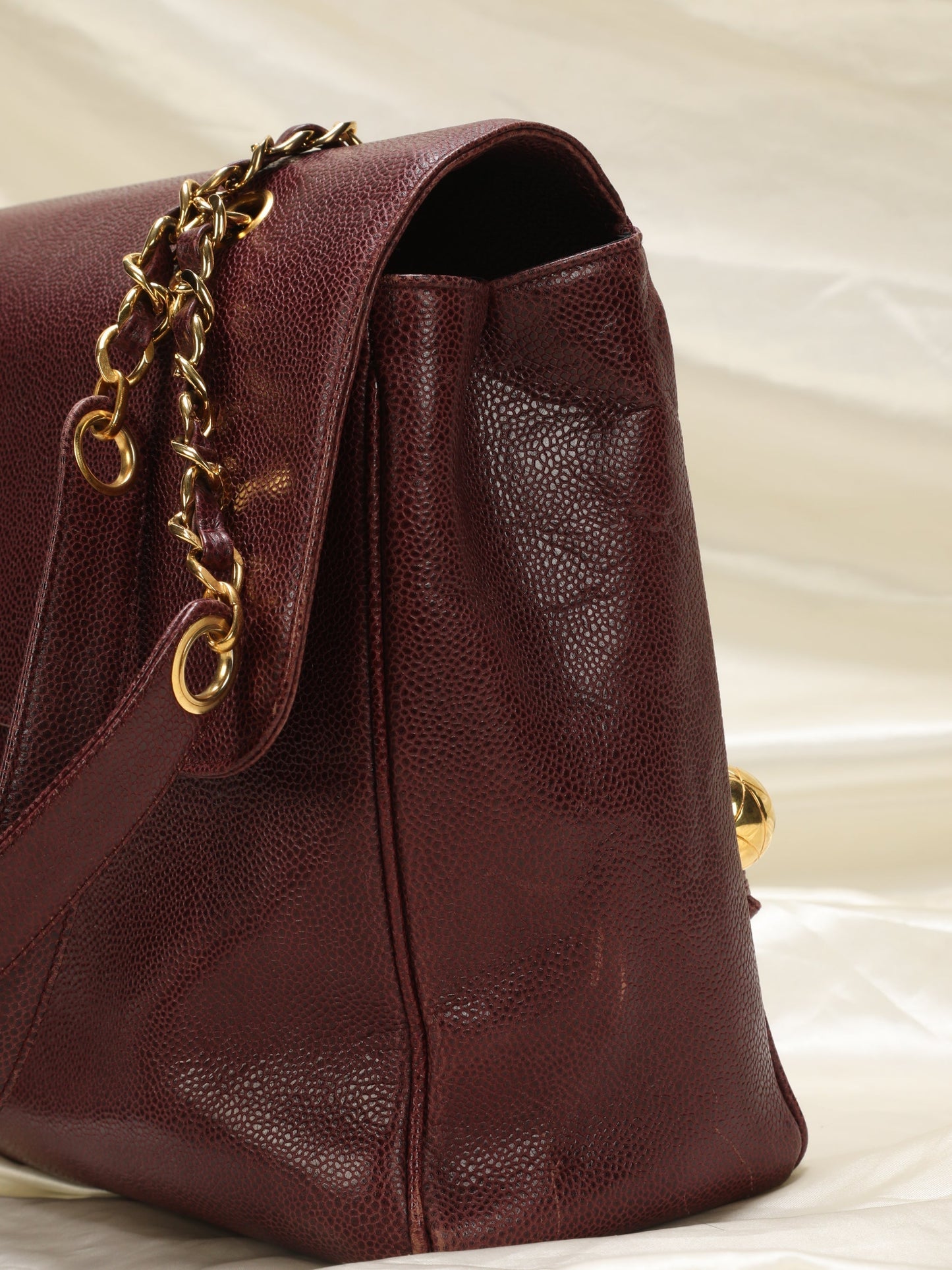 Extremely Rare Chanel Maxi Caviar Double-Sided Shoulder Bag