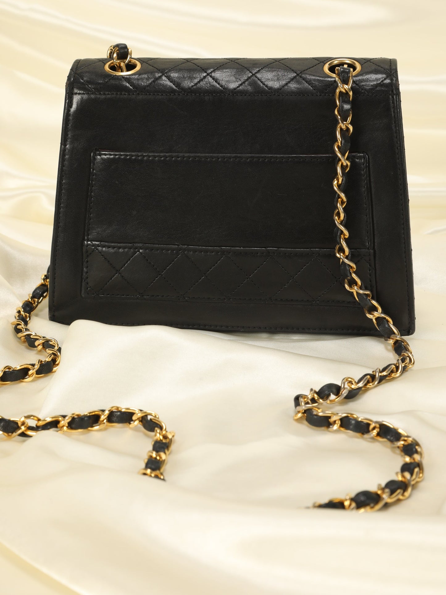 Extremely Rare Chanel Trapezoid Lambskin Bag with Wallet