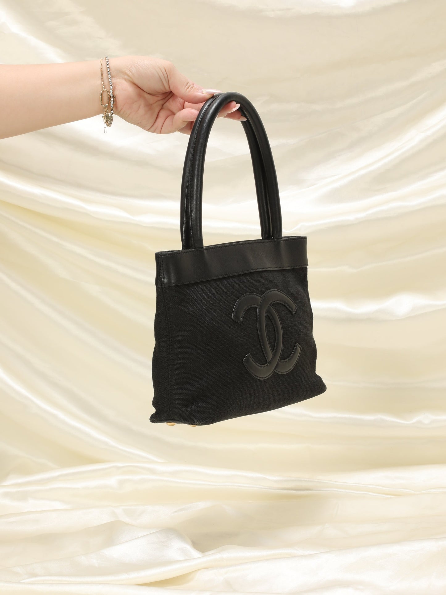Chanel Linen & Lambskin Mini Tote