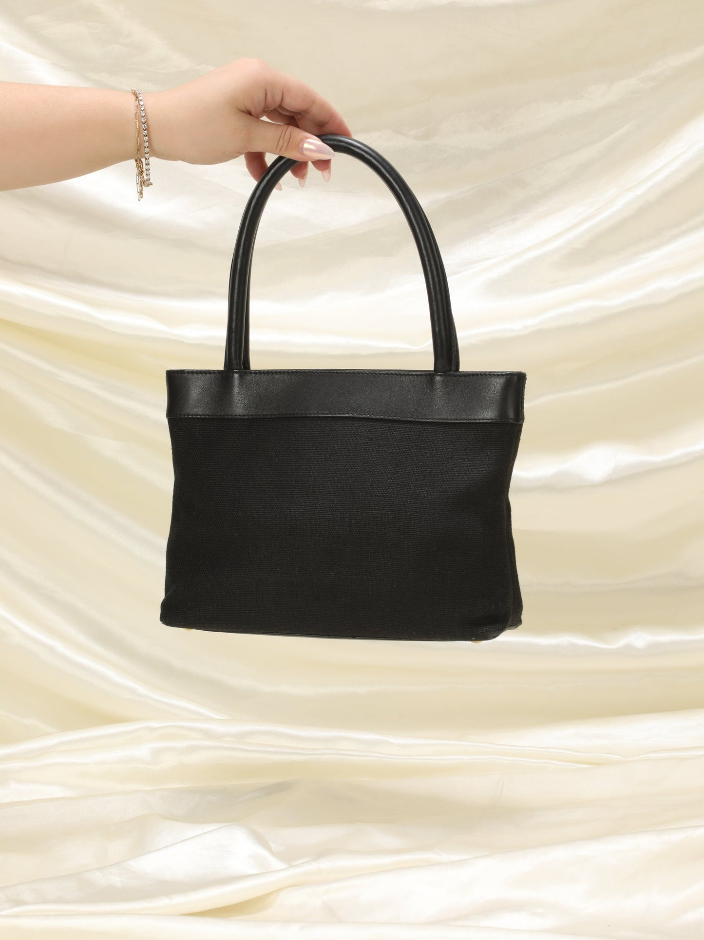 Chanel Linen & Lambskin Mini Tote