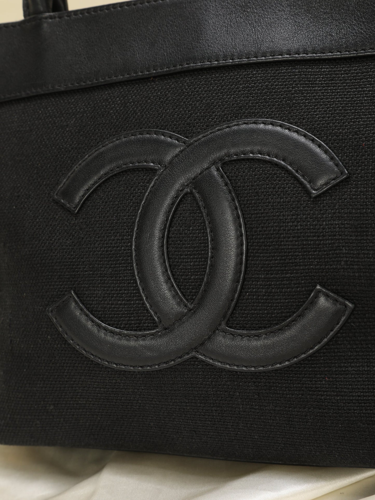 Chanel Linen & Lambskin Mini Tote