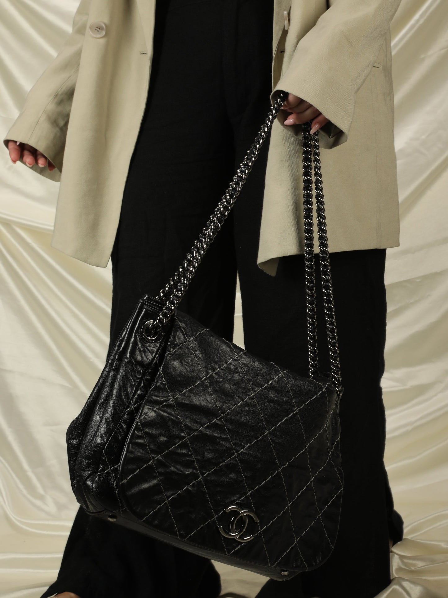 Chanel Wild Stitch Chain Flap Bag