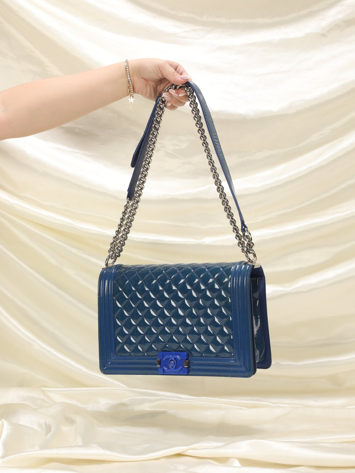 Chanel Patent Medium Boy Bag